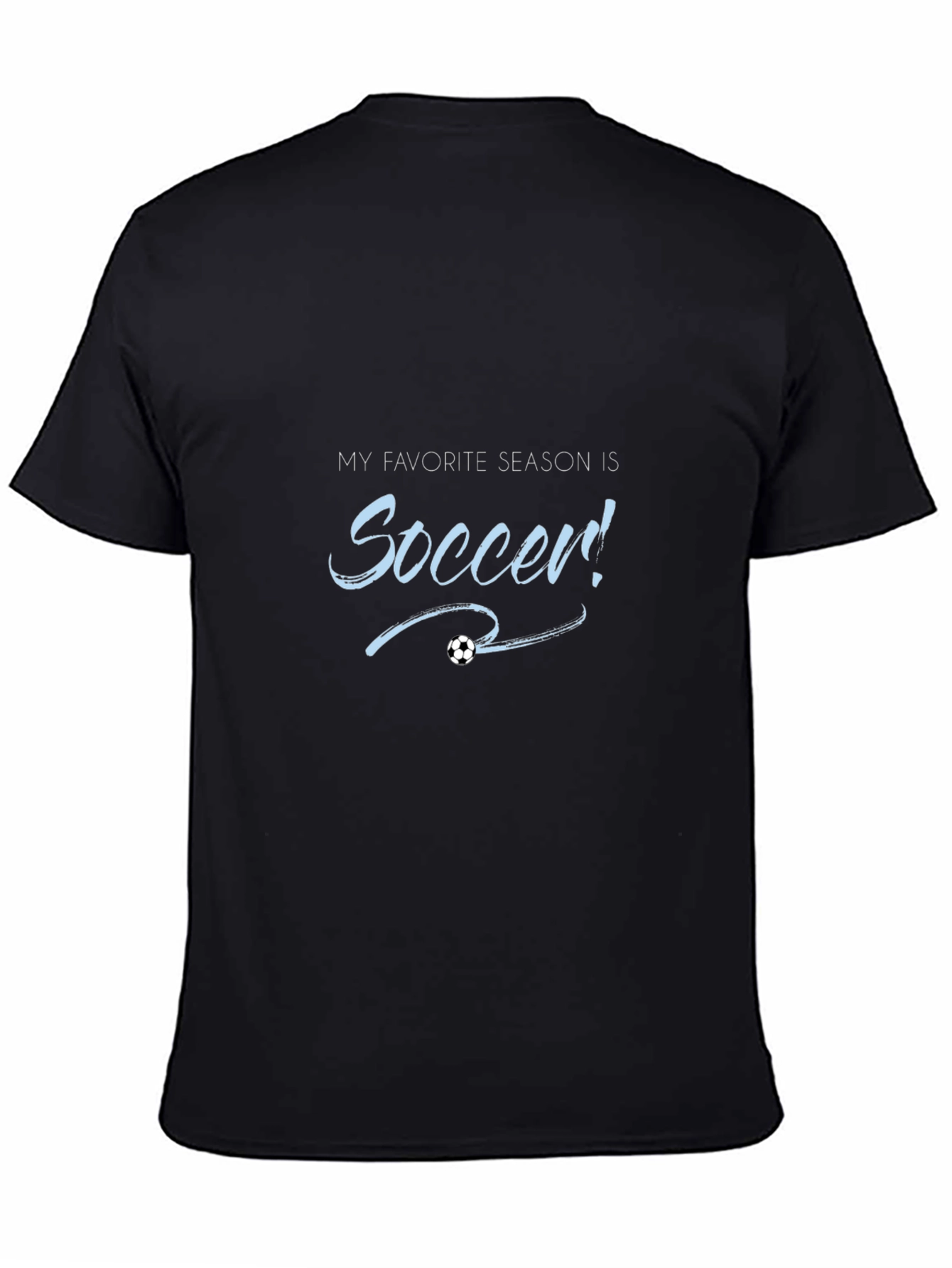 Soccer Season T-Shirt Black Cotton Tee