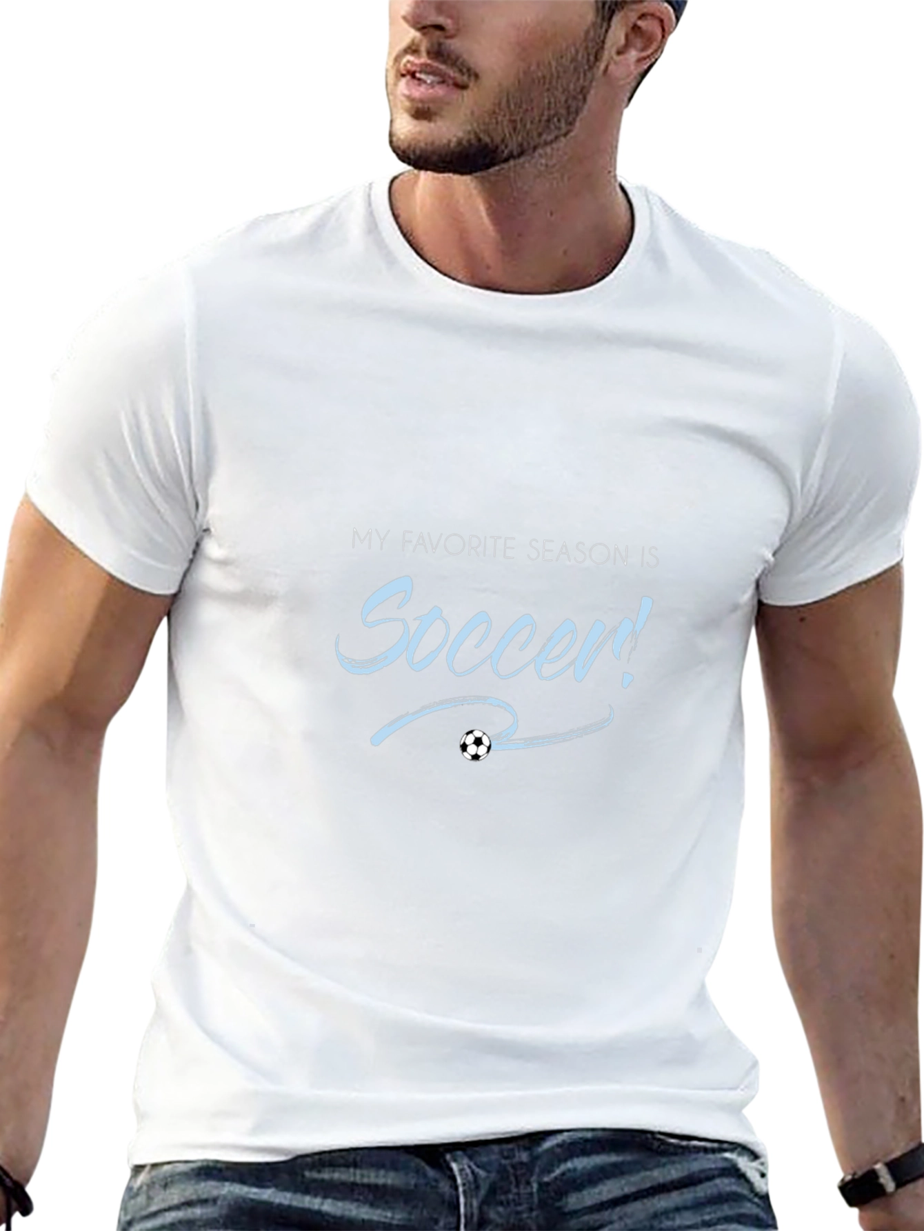 Soccer Season T-Shirt Black Cotton Tee