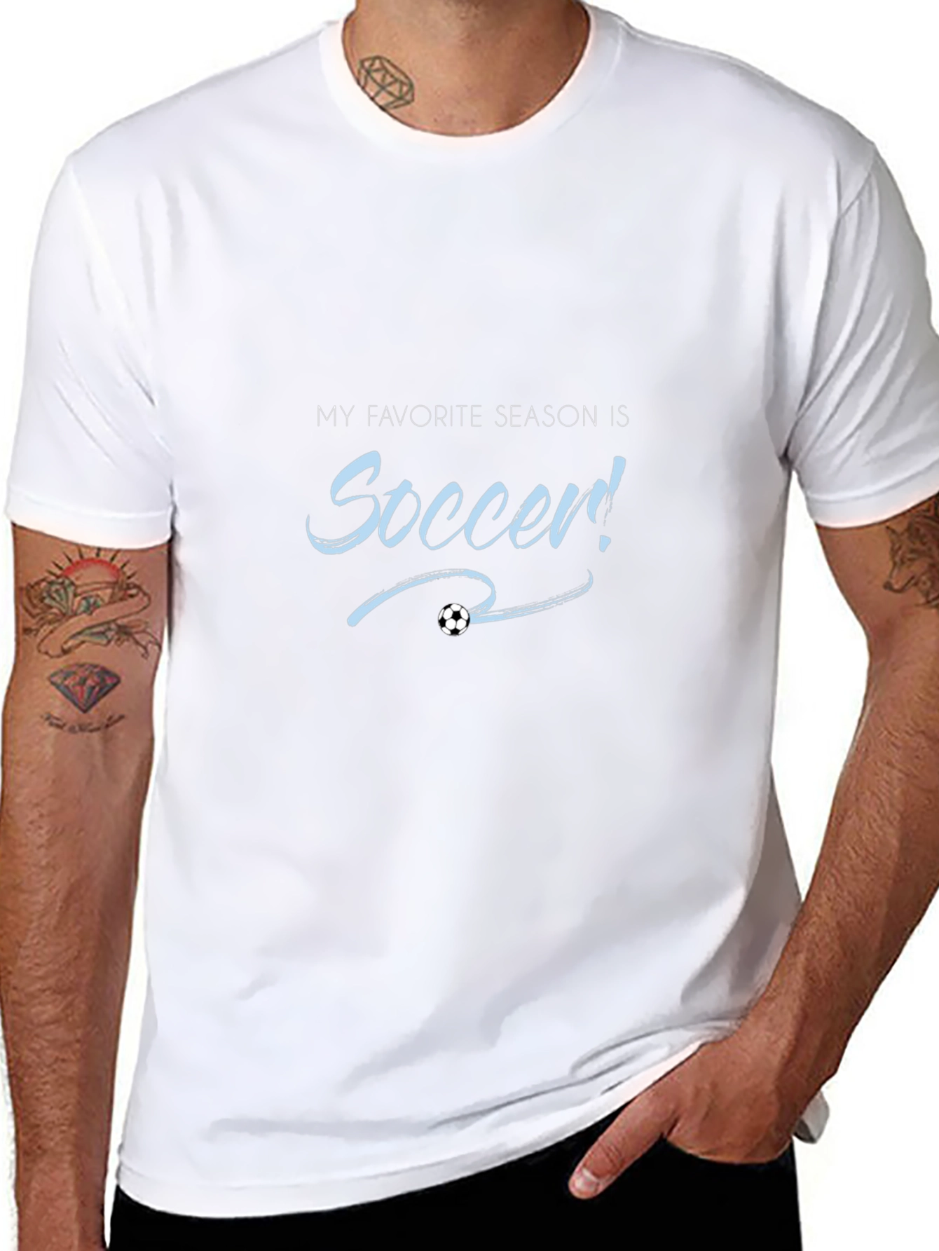 Soccer Season T-Shirt Black Cotton Tee
