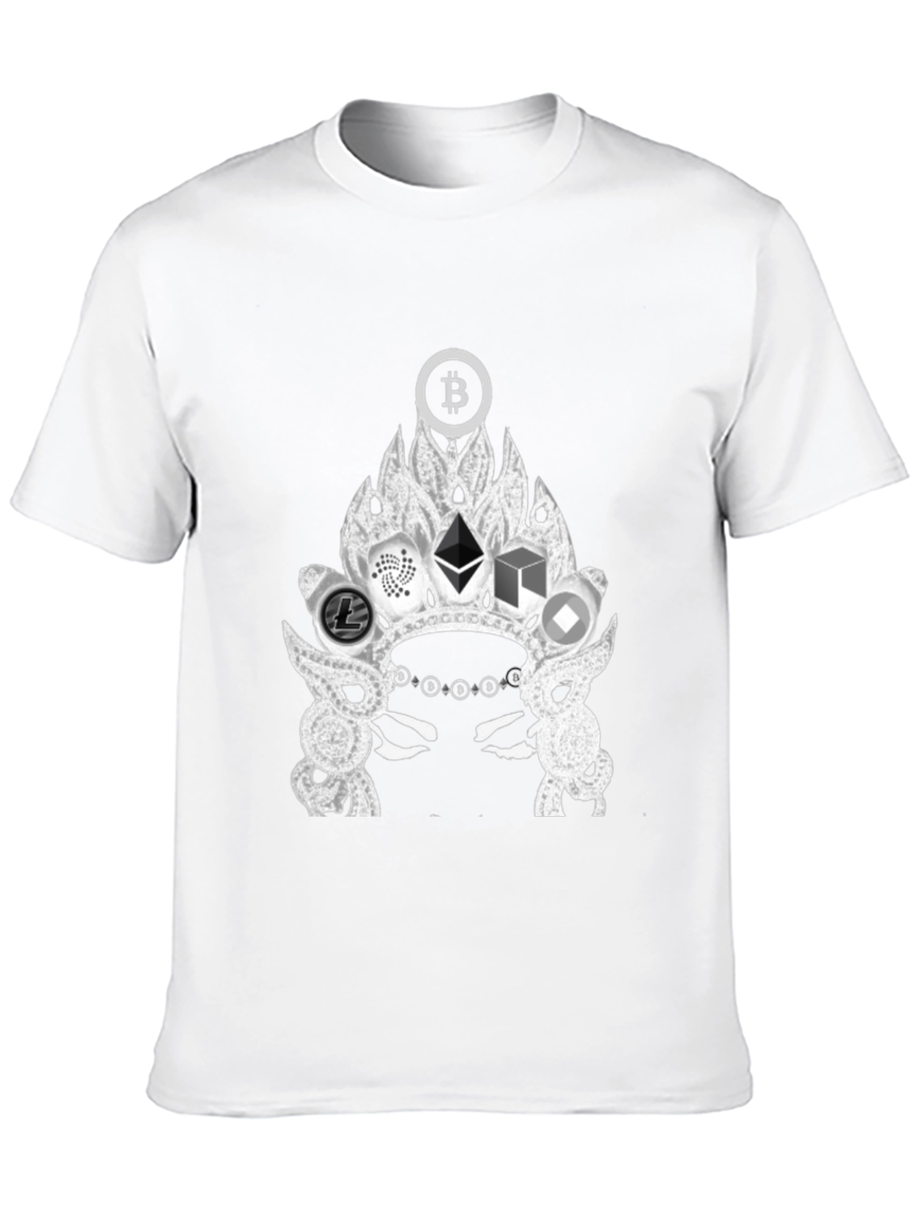Crypto Crown Graphic Tee - Bitcoin Ethereum T-Shirt
