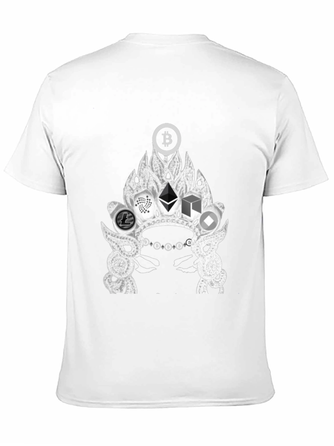 Crypto Crown Graphic Tee - Bitcoin Ethereum T-Shirt