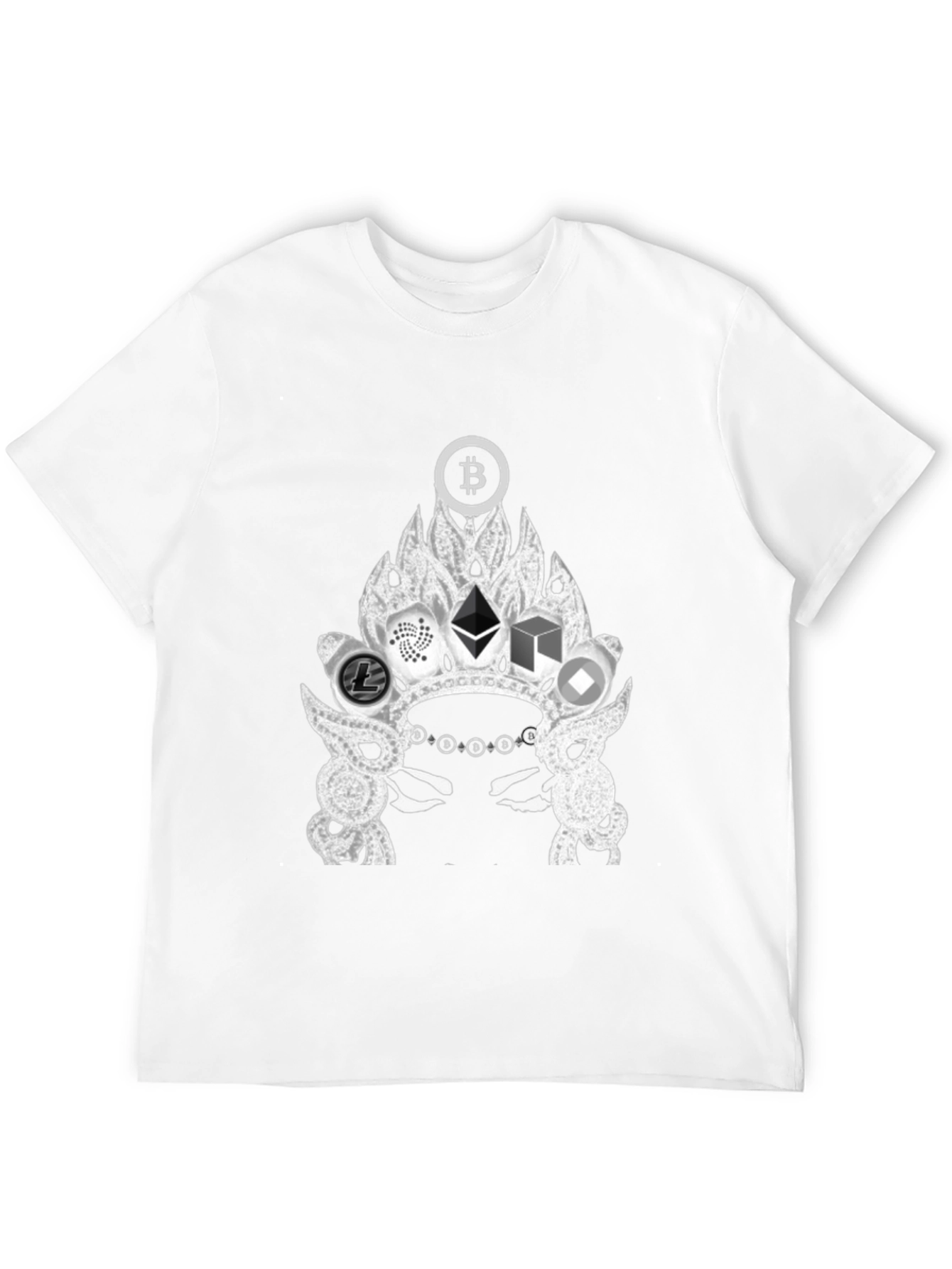 Crypto Crown Graphic Tee - Bitcoin Ethereum T-Shirt