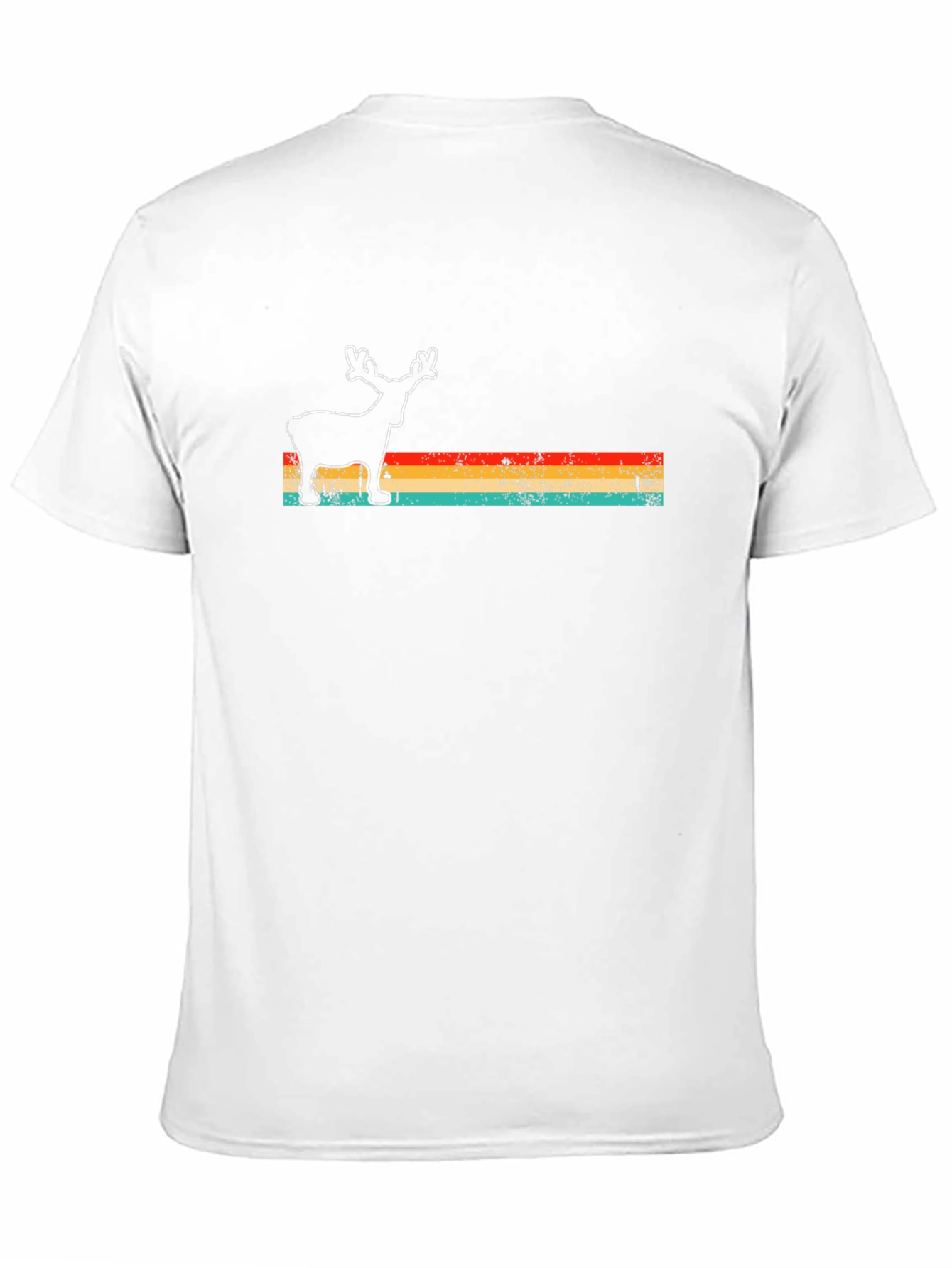 Retro Reindeer Graphic Tee - Black T-Shirt