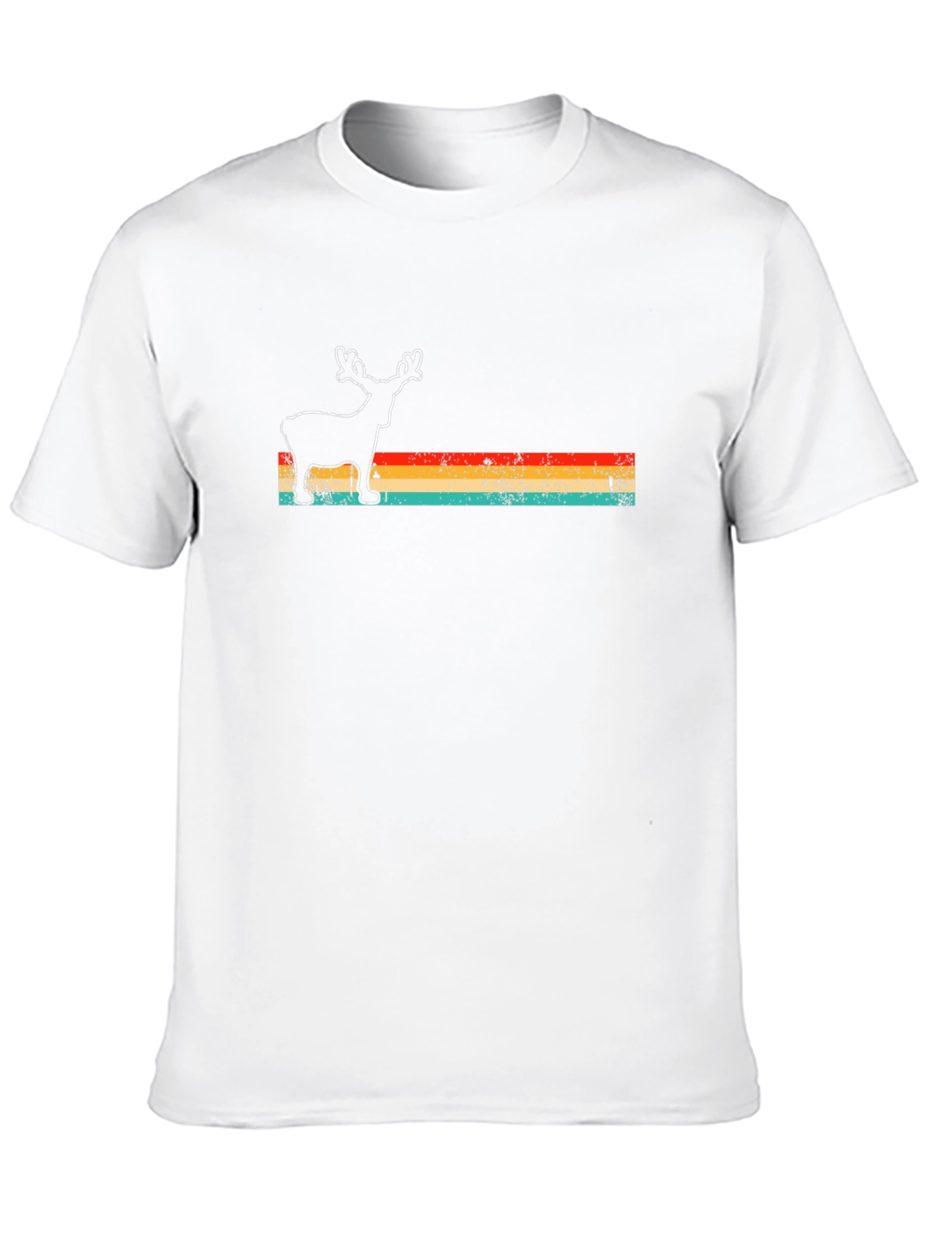 Retro Reindeer Graphic Tee - Black T-Shirt