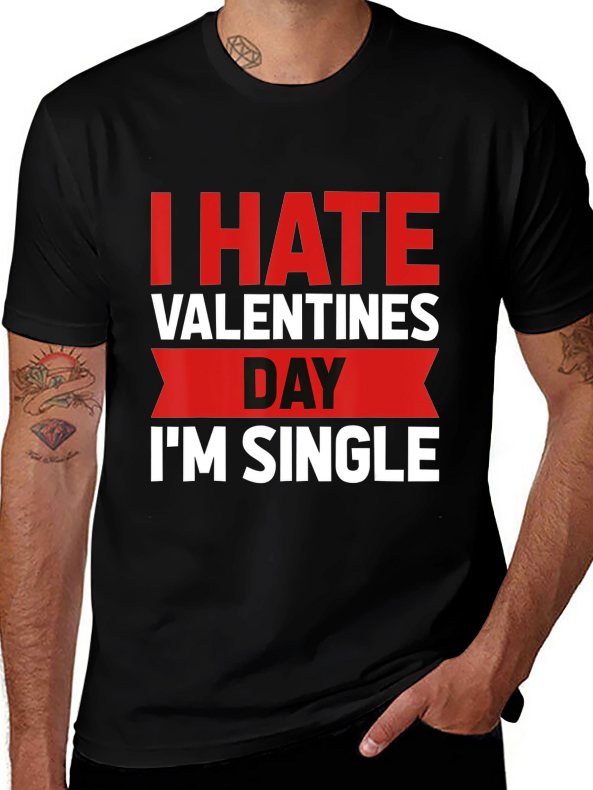 I Hate Valentines Day Single T-Shirt