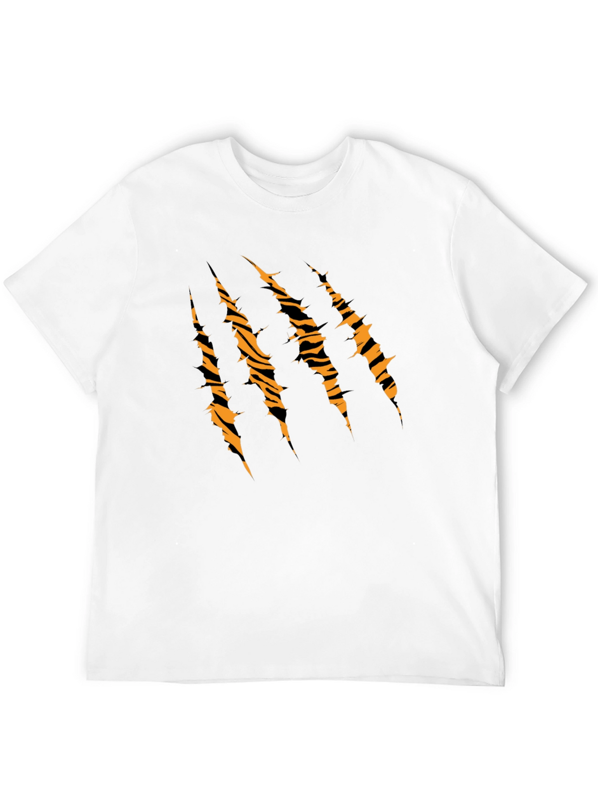 Mens Black Tiger Stripe Claw Graphic T-Shirt