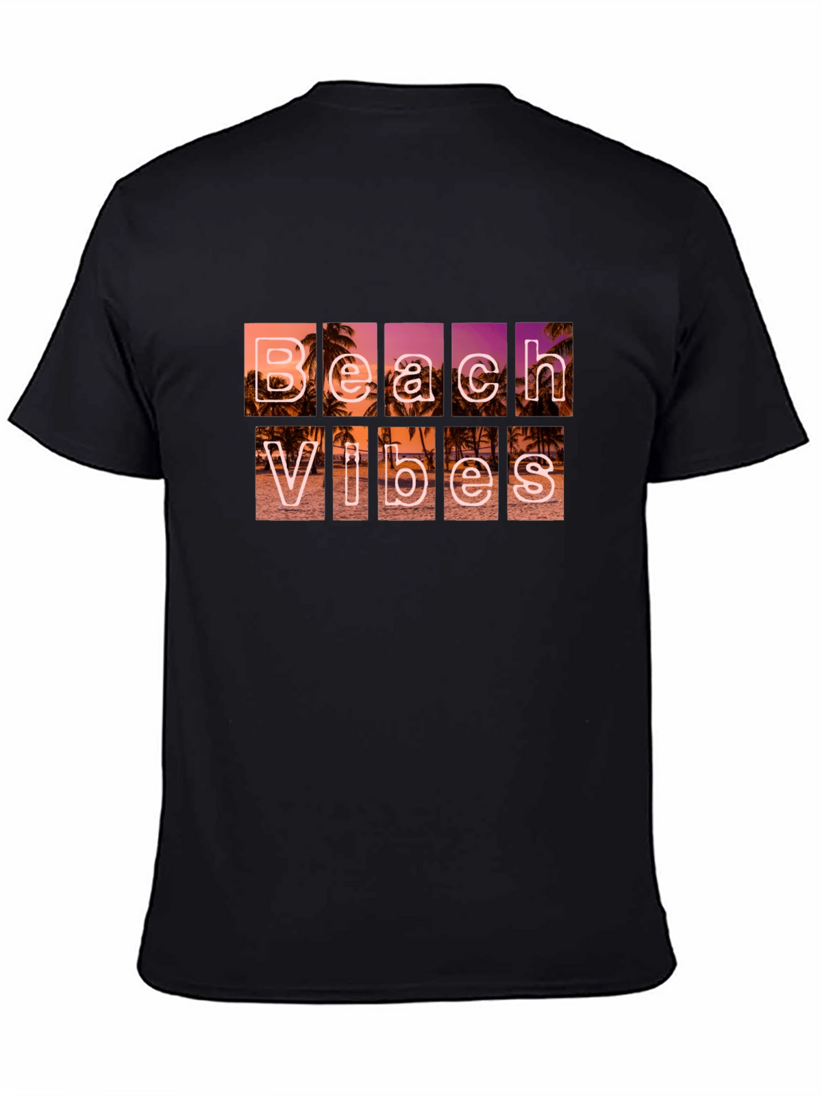 Beach Vibes Graphic T-Shirt - Black