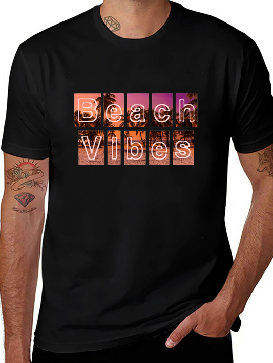 Beach Vibes Graphic T-Shirt - Black