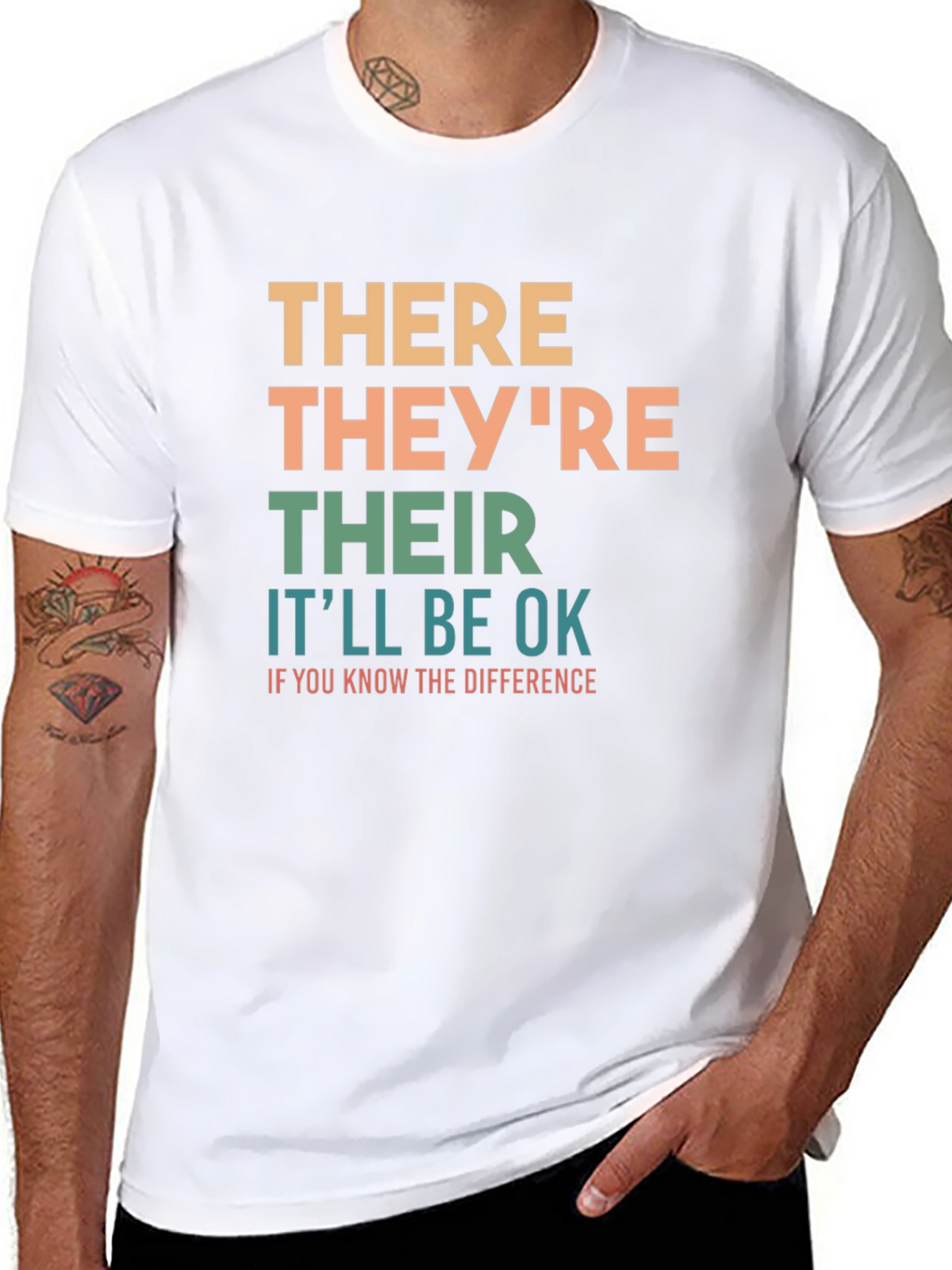 Grammar Humor T-Shirt: Know the Difference Be OK!