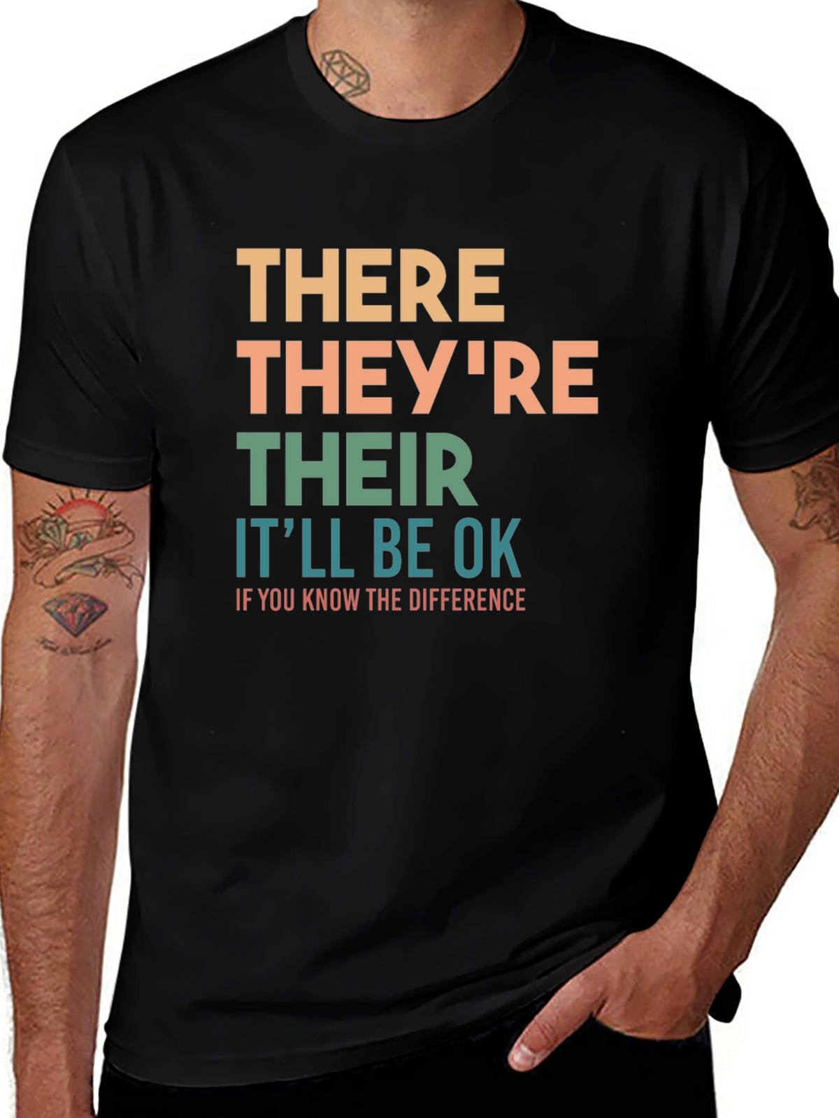 Grammar Humor T-Shirt: Know the Difference Be OK!