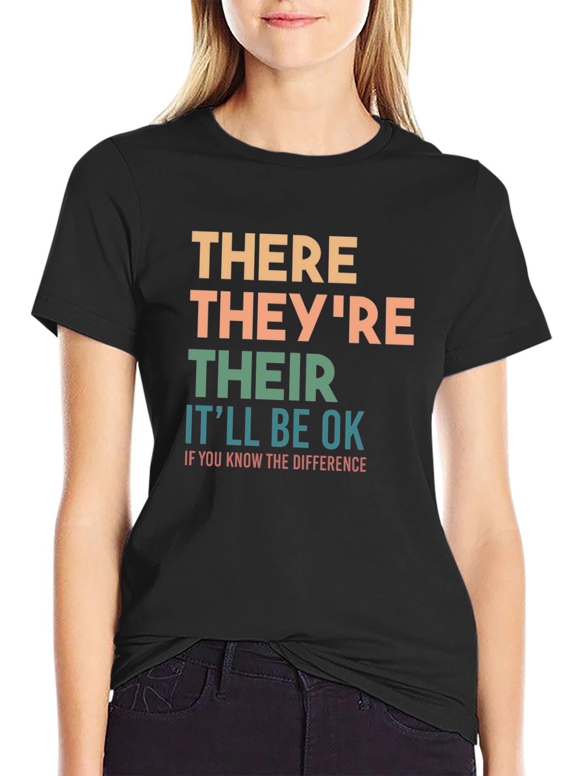 Grammar Humor T-Shirt: Know the Difference Be OK!