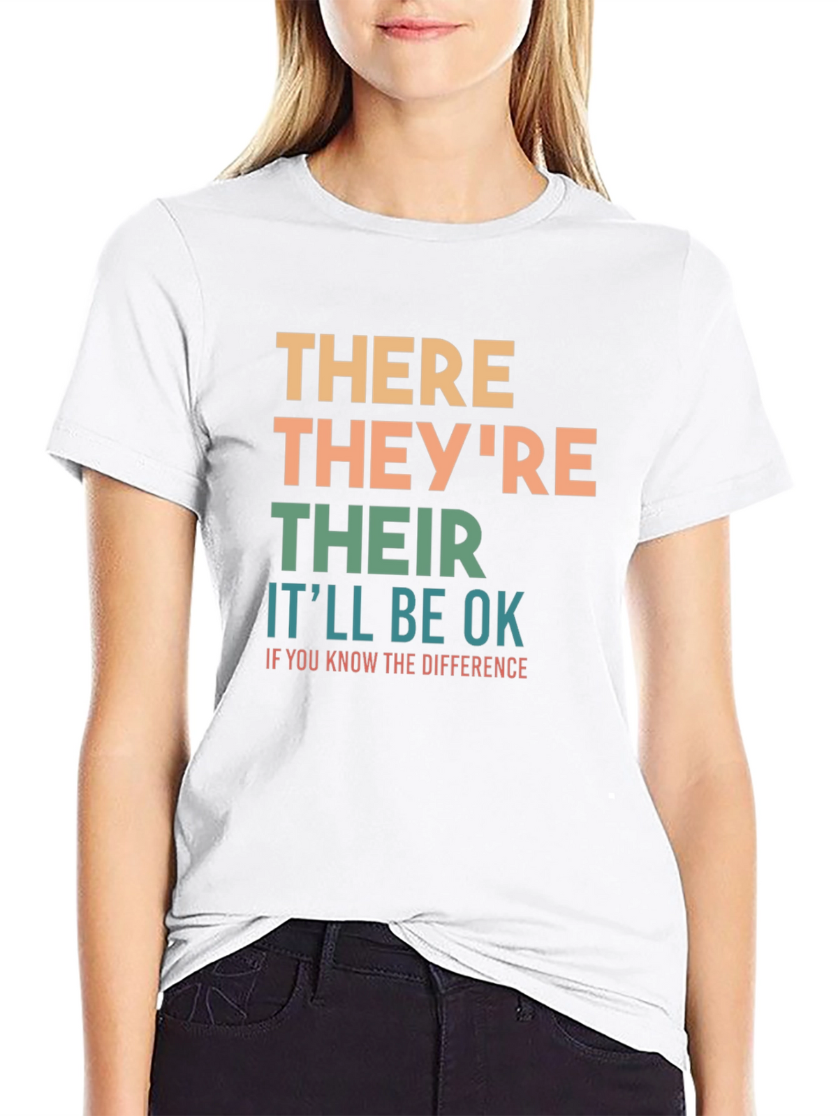 Grammar Humor T-Shirt: Know the Difference Be OK!