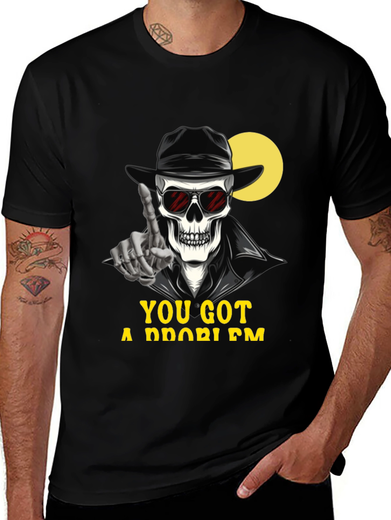 Skeleton Graphic T-Shirt - You Got a Problem?