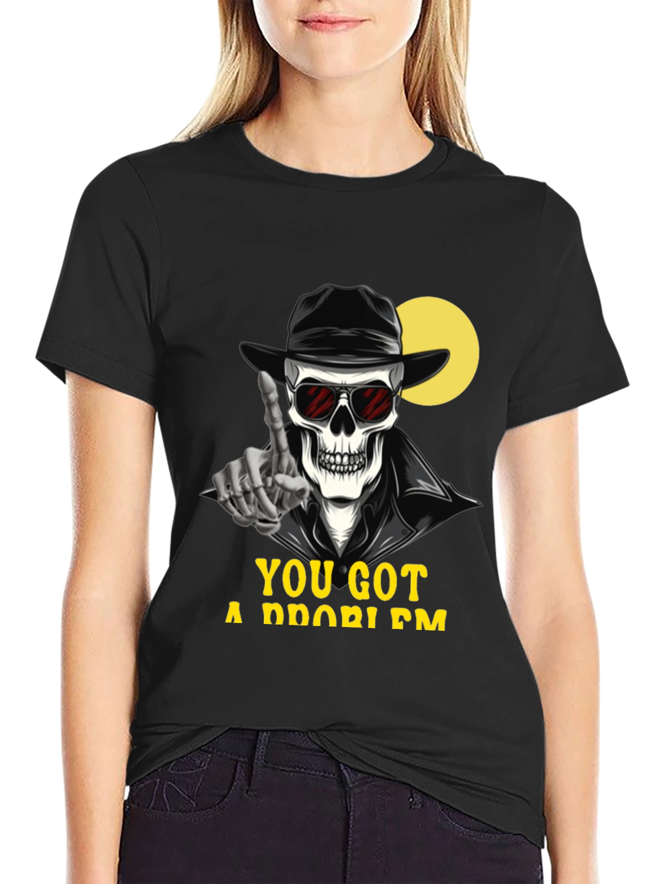Skeleton Graphic T-Shirt - You Got a Problem?