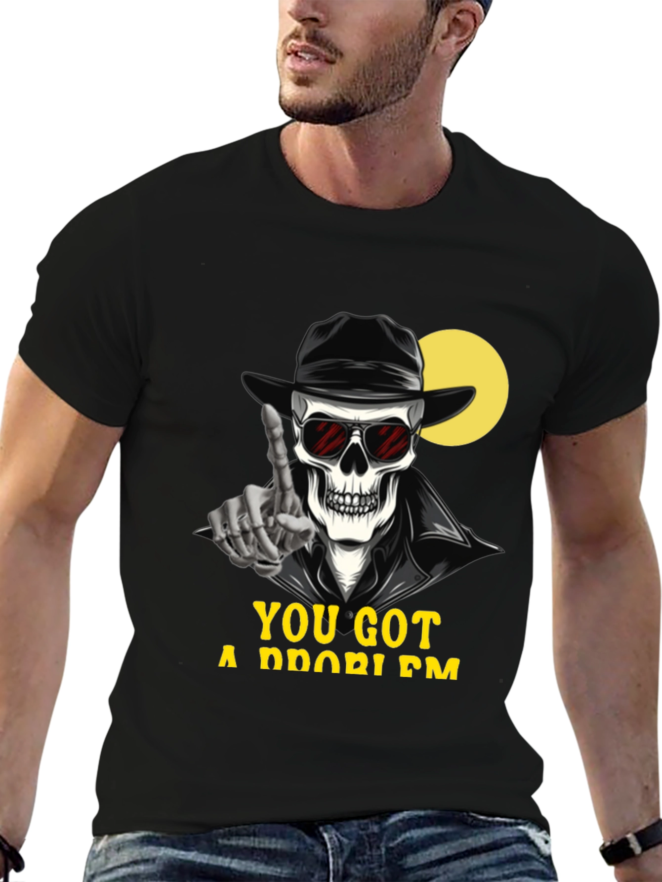 Skeleton Graphic T-Shirt - You Got a Problem?