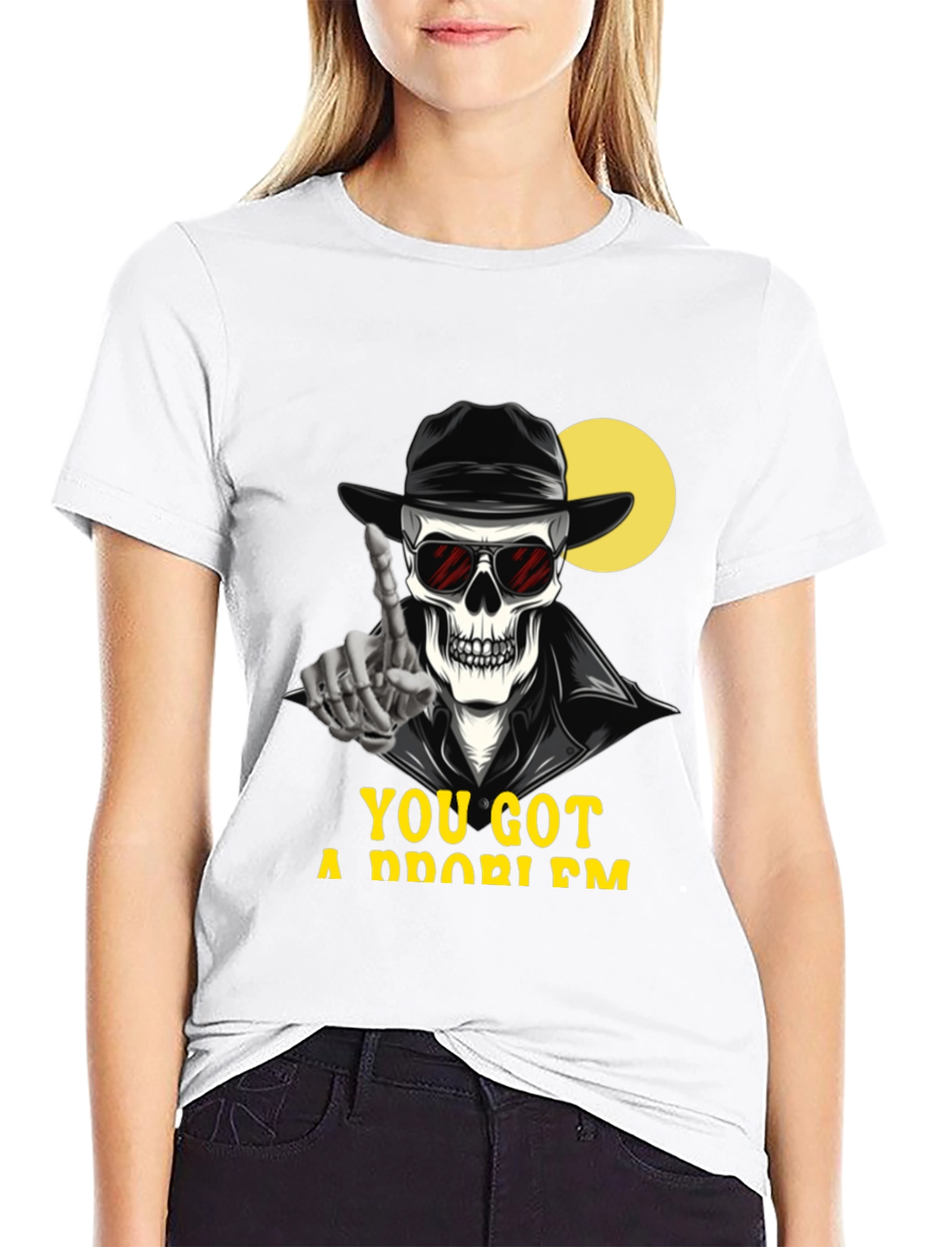 Skeleton Graphic T-Shirt - You Got a Problem?
