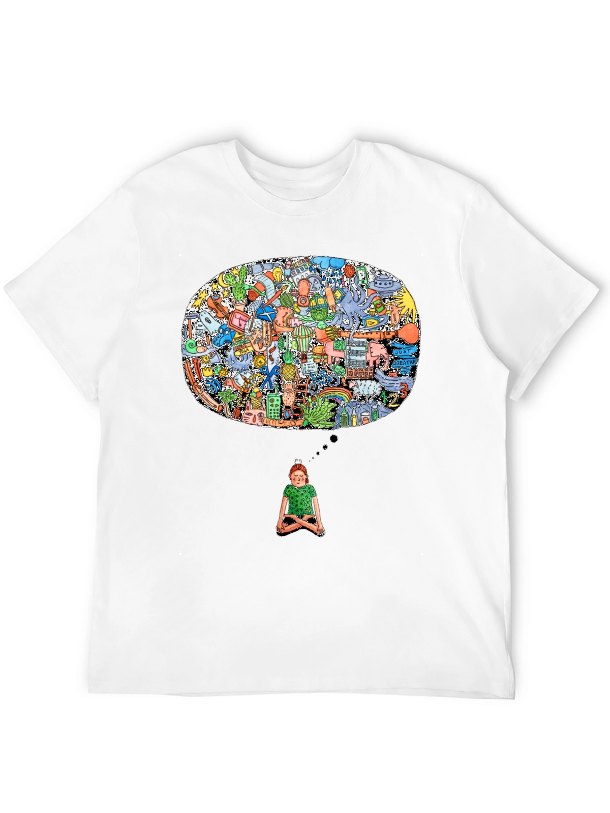 Mindscape Graphic Tee - Black Cotton Comfort