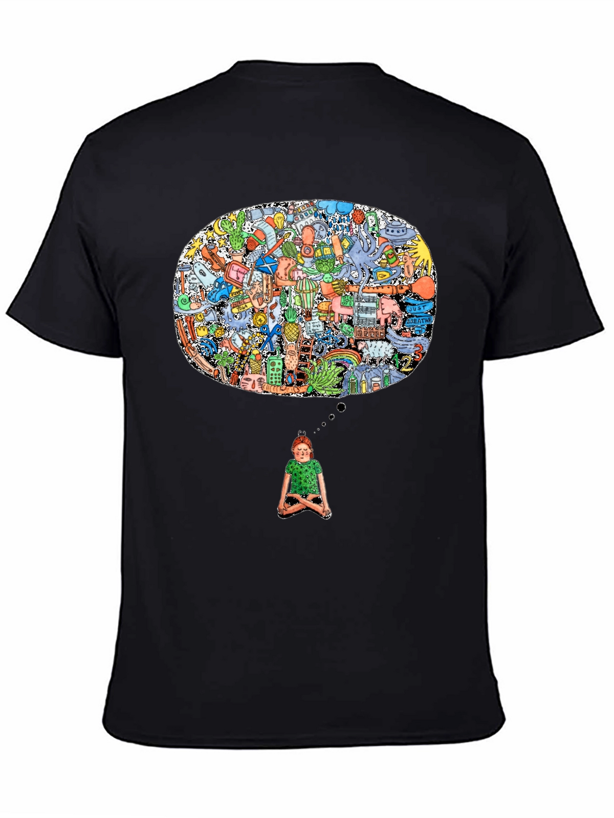 Mindscape Graphic Tee - Black Cotton Comfort