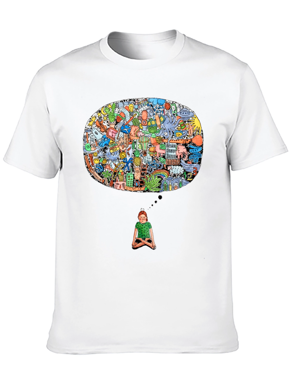 Mindscape Graphic Tee - Black Cotton Comfort