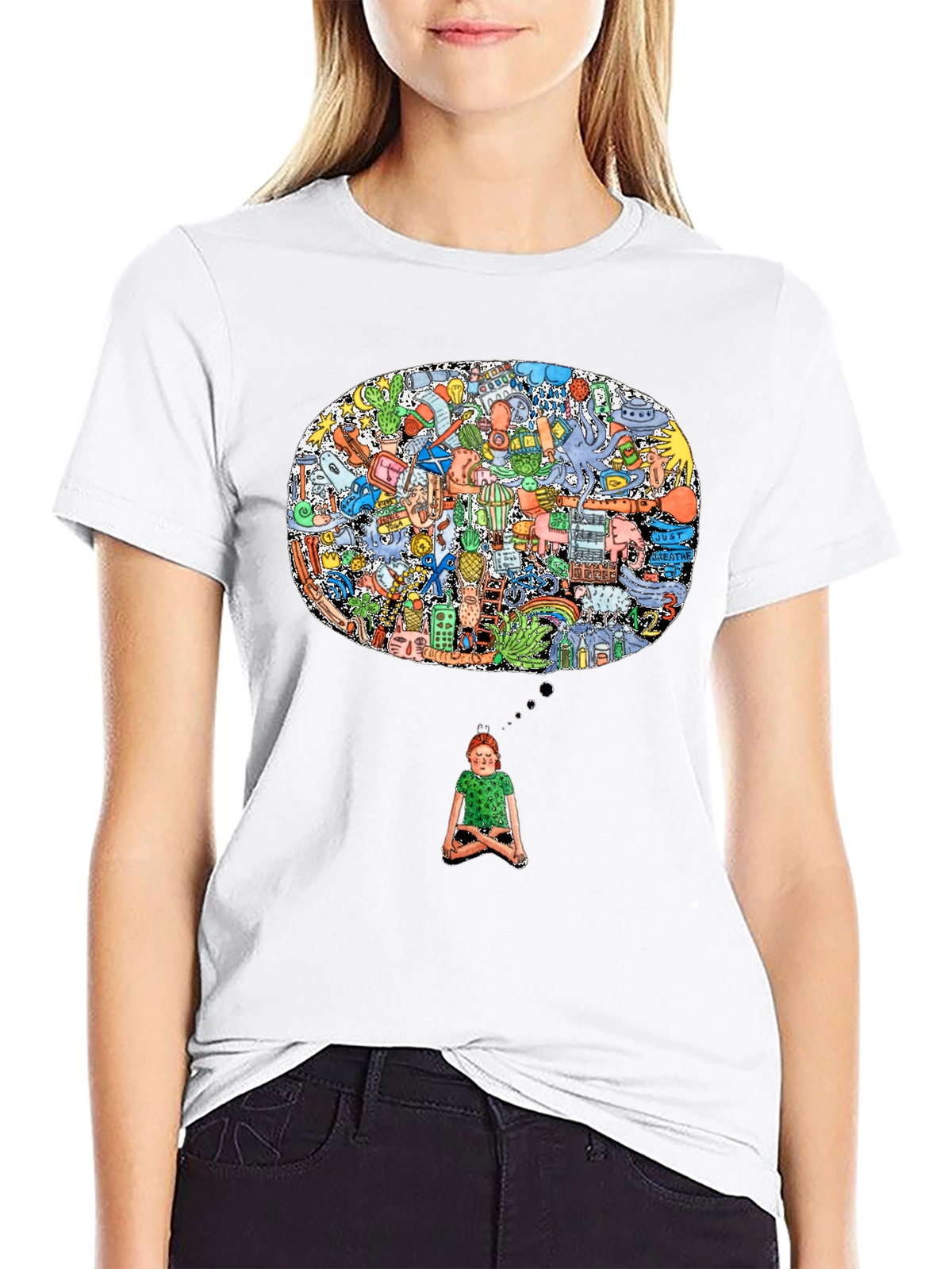 Mindscape Graphic Tee - Black Cotton Comfort