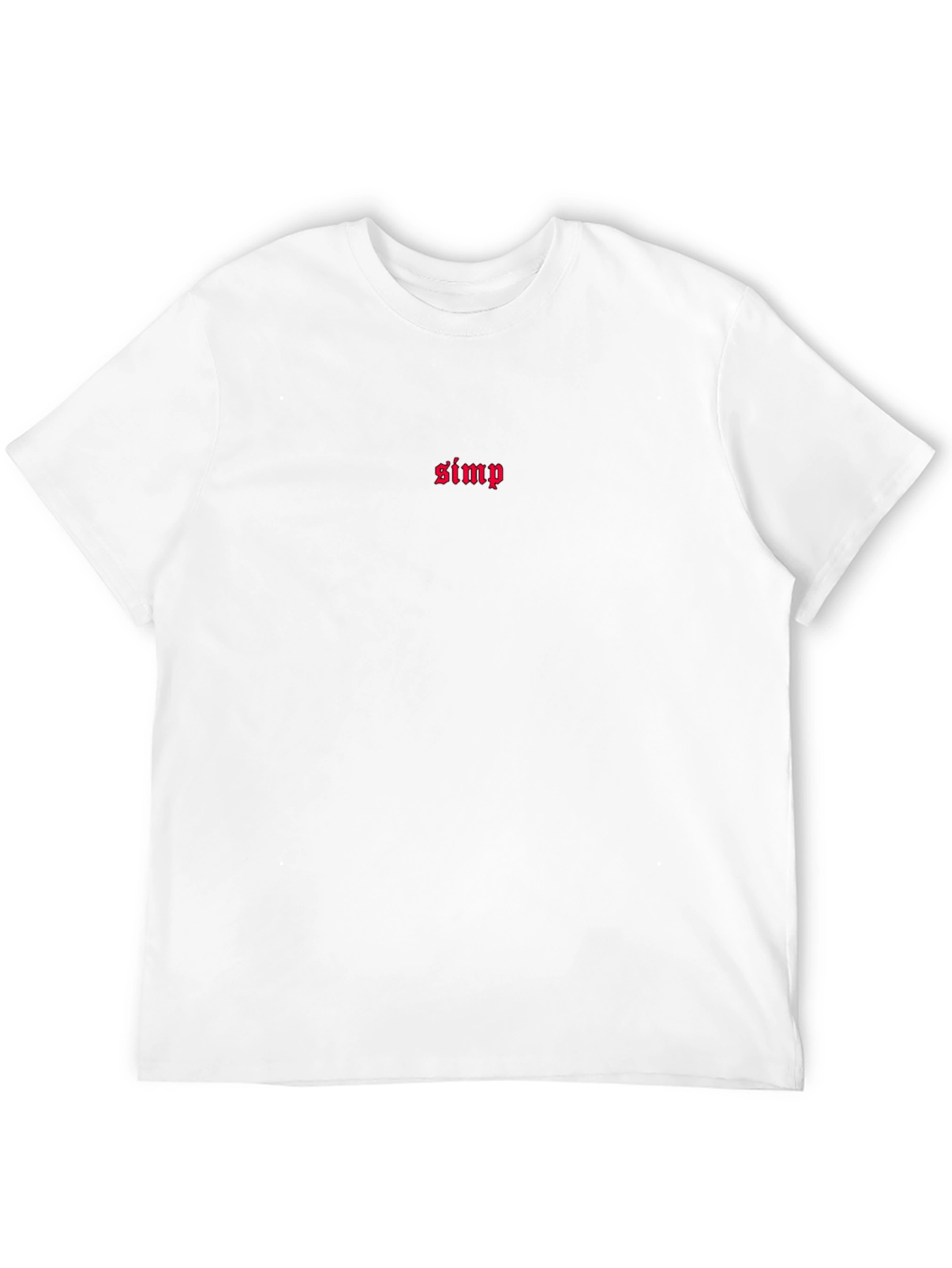 Simp Embroidered Graphic Tee - Casual Black Shirt