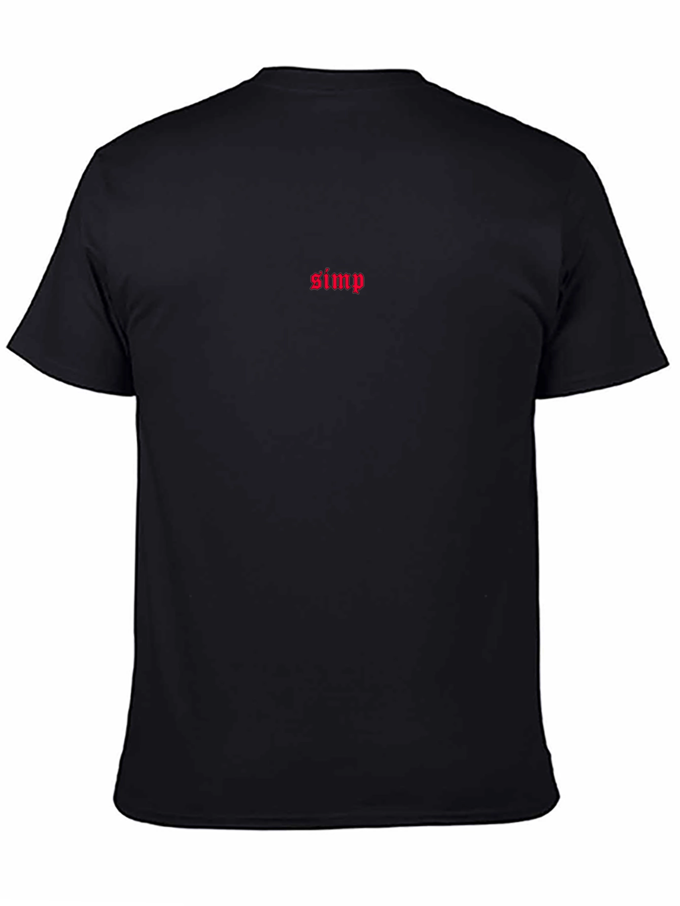 Simp Embroidered Graphic Tee - Casual Black Shirt
