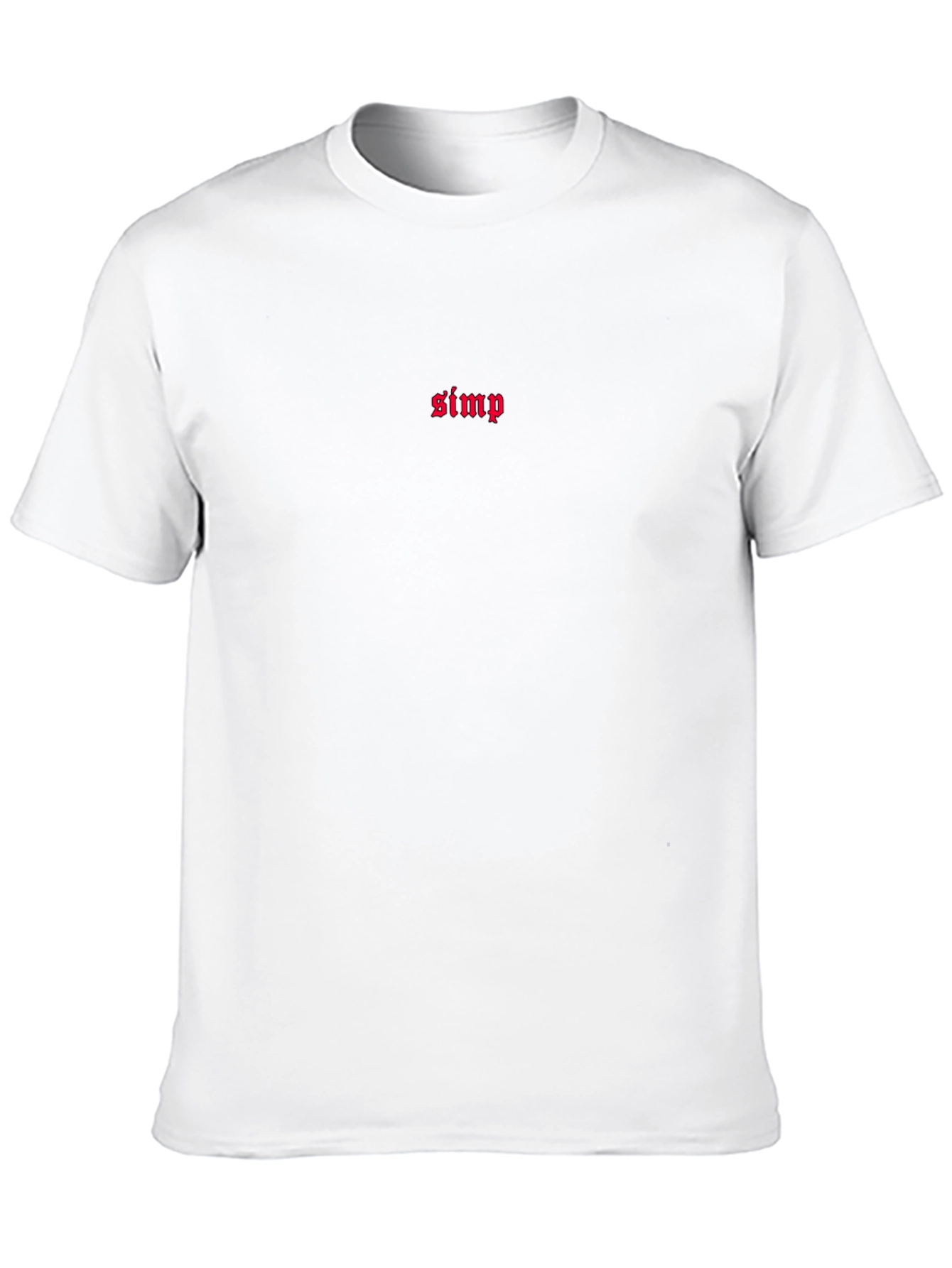 Simp Embroidered Graphic Tee - Casual Black Shirt