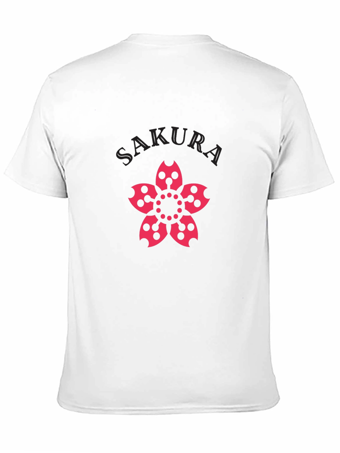 Sakura Graphic Tee - Black Cotton Casual T-Shirt