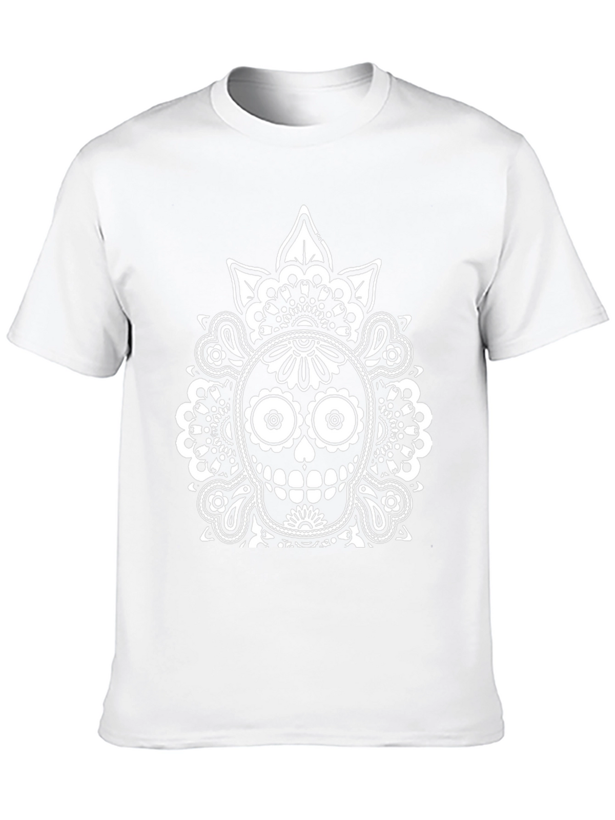 Dia de los Muertos Skull Graphic Tee - Black