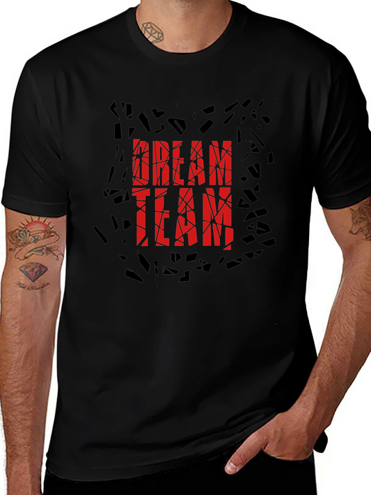 Dream Team Graphic Print Black T-Shirt