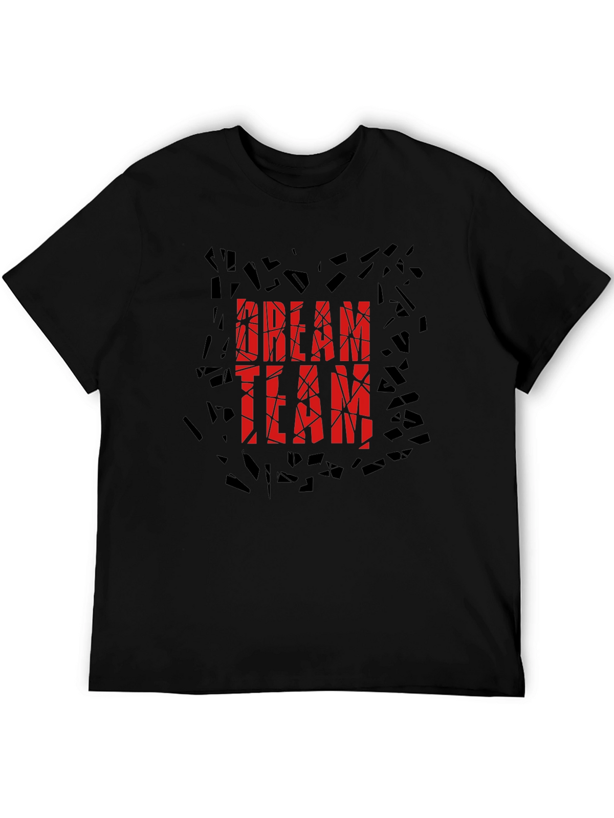 Dream Team Graphic Print Black T-Shirt
