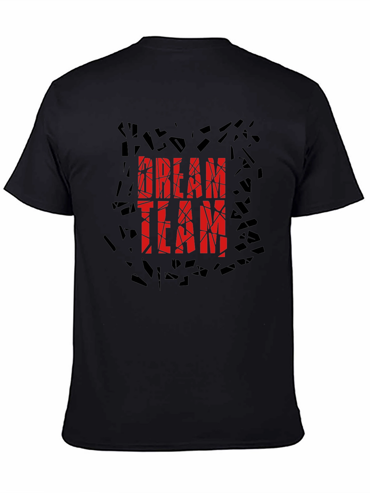 Dream Team Graphic Print Black T-Shirt