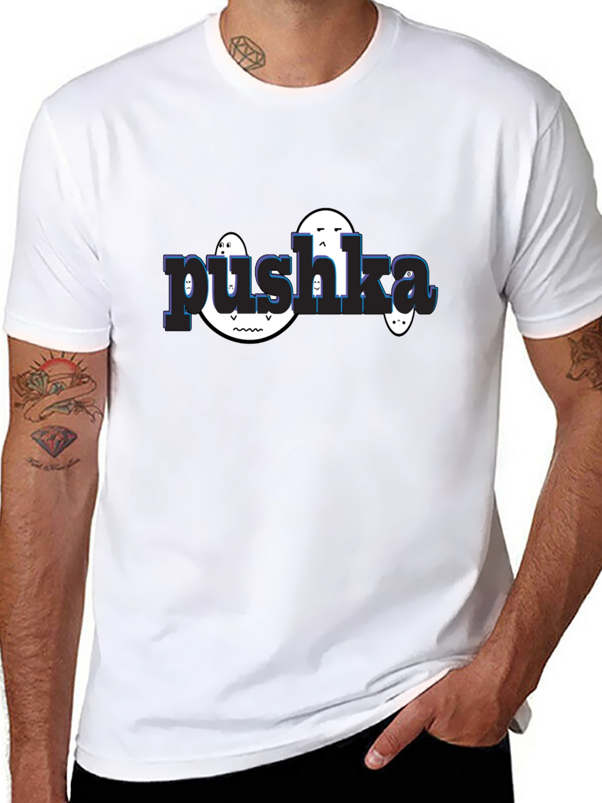 Pushka Funny Graphic Tee - Black Unisex T-Shirt