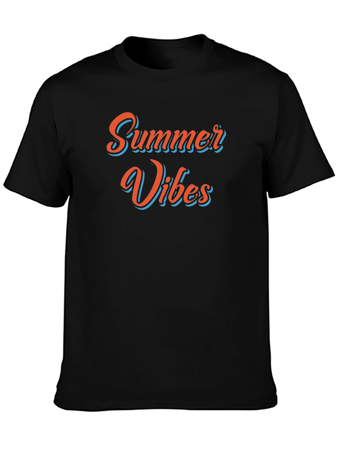 Summer Vibes Graphic Tee - Black T-Shirt