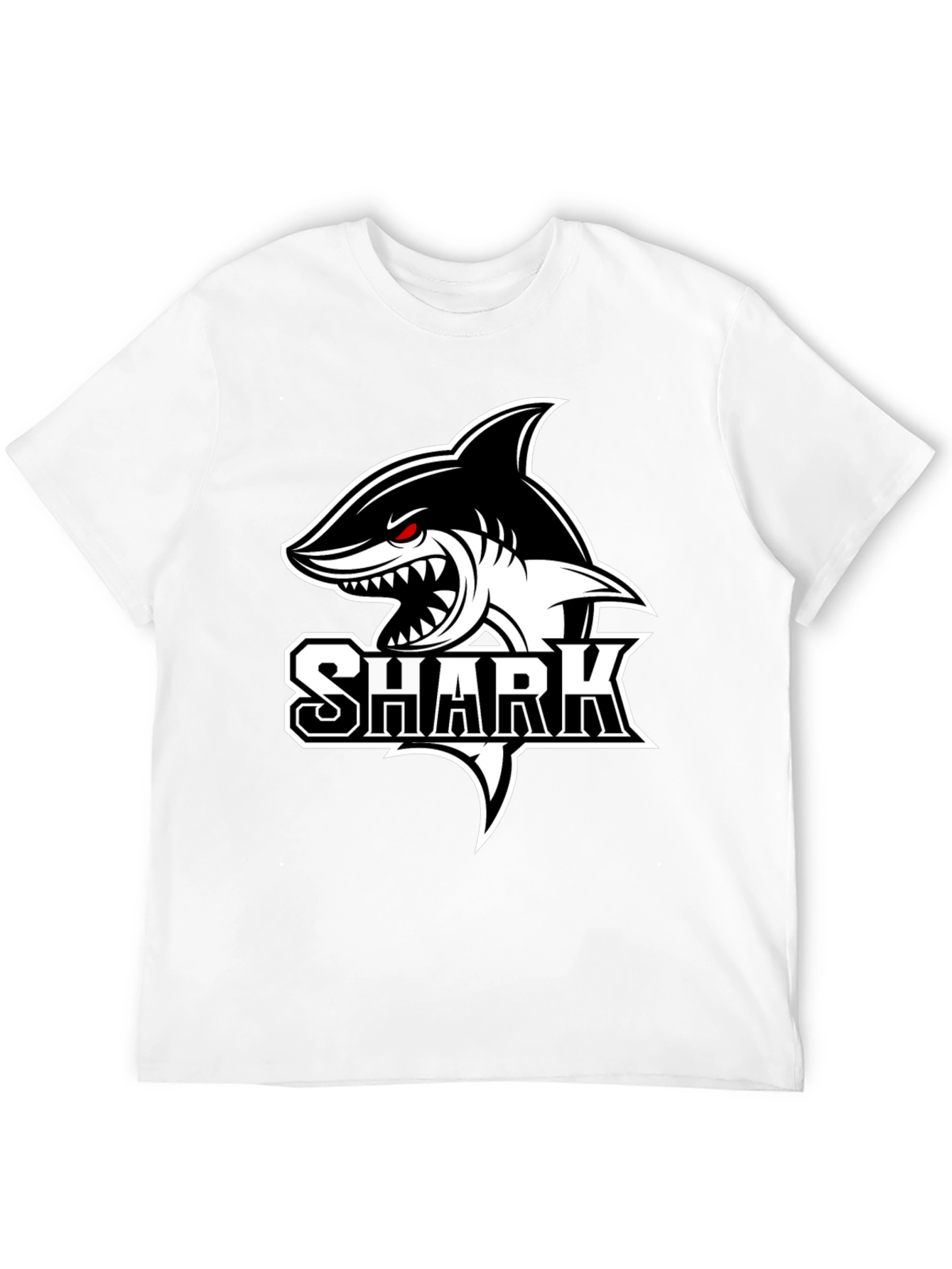 Black Shark Graphic Tee - Bold Animal Print