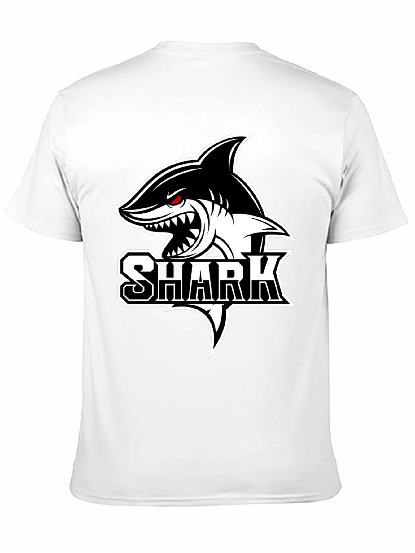 Black Shark Graphic Tee - Bold Animal Print
