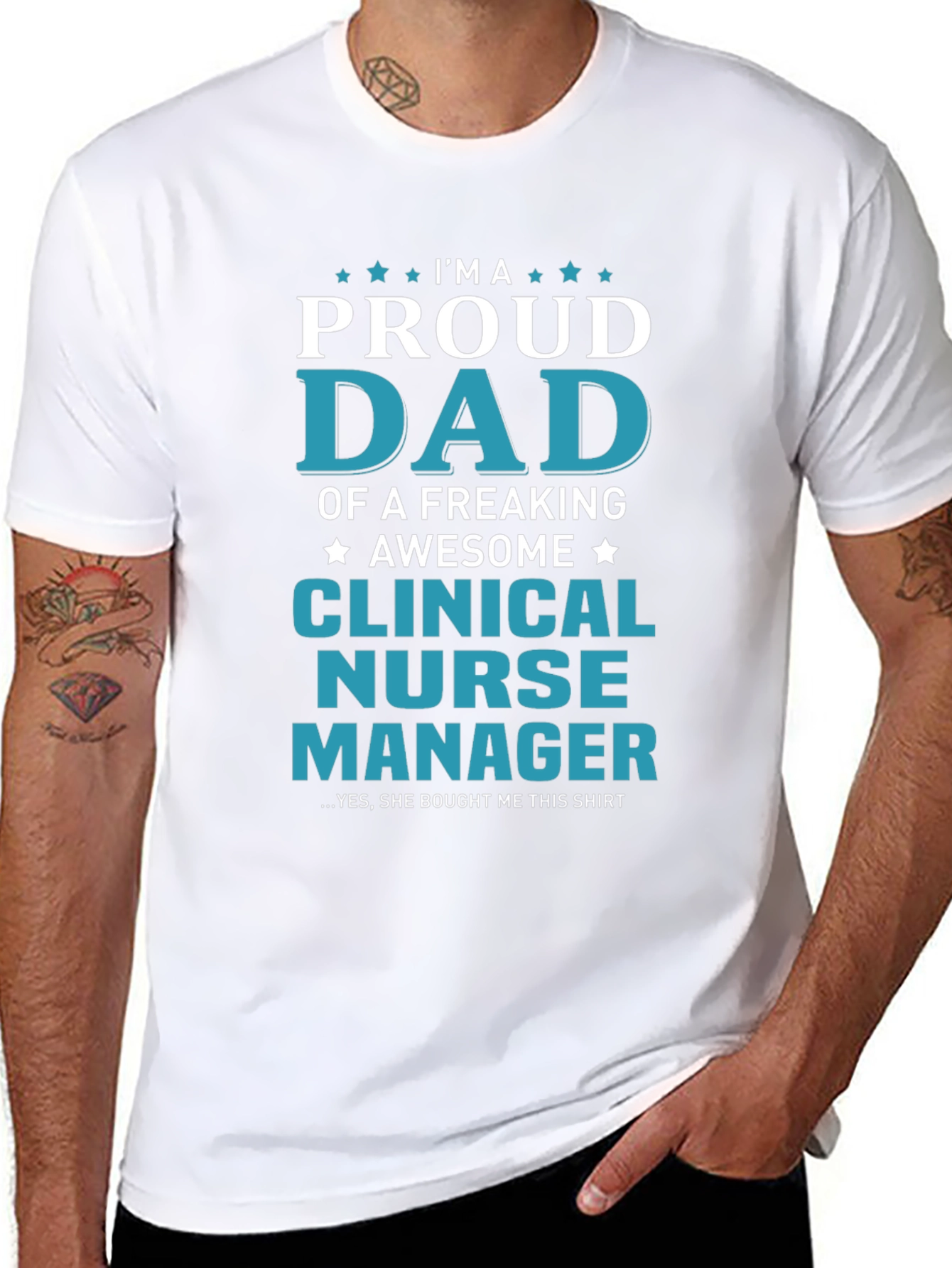 Proud Dad Clinical Nurse Manager Graphic Tee