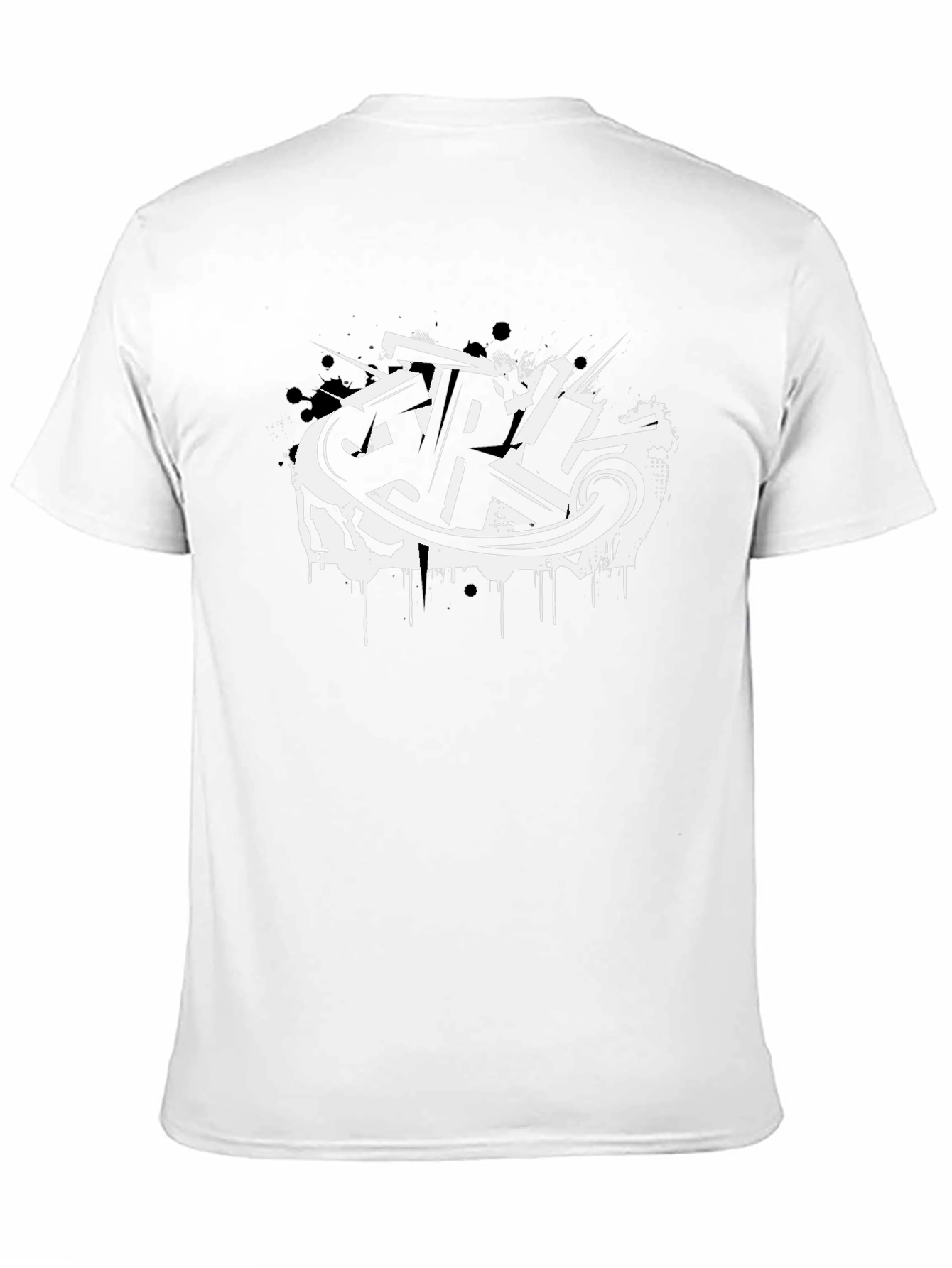 Stylish Black T-Shirt with Graffiti Design