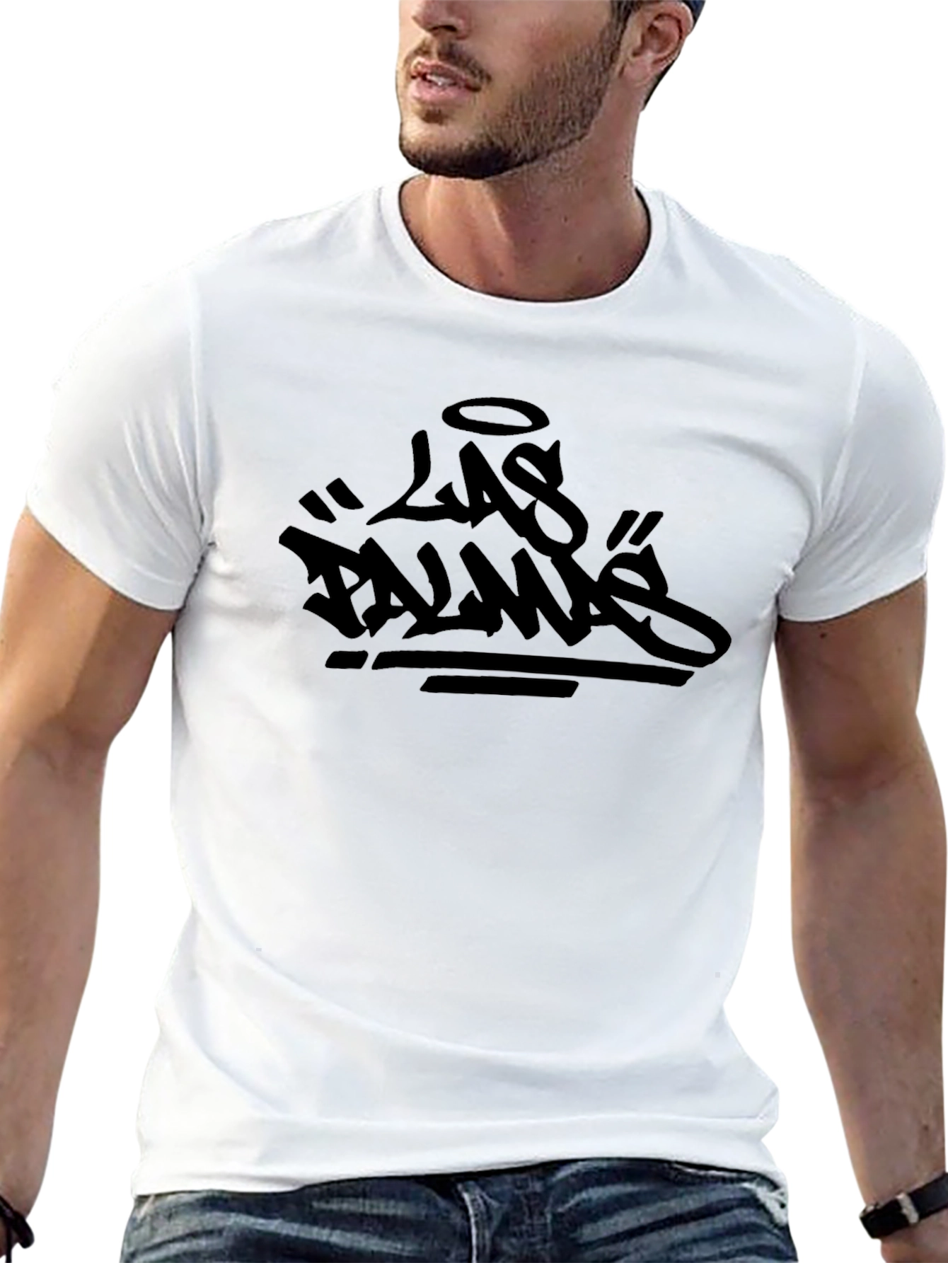 Las Palmas Black Graphic Tee