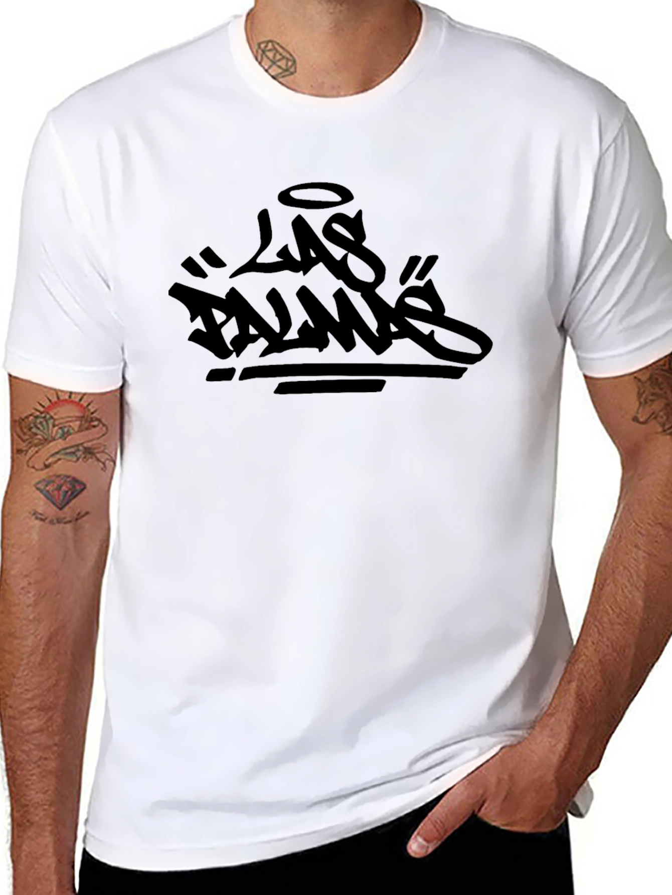 Las Palmas Black Graphic Tee