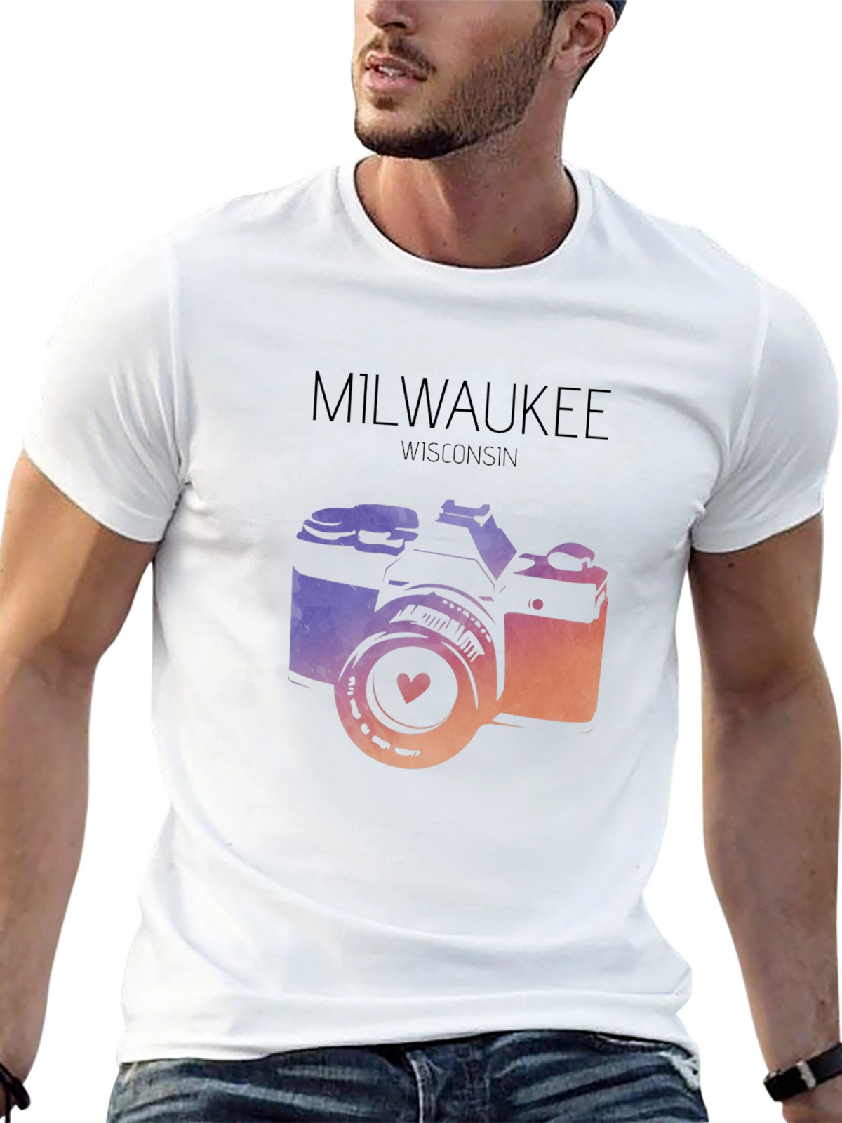 Milwaukee Camera T-Shirt - Wisconsin Love