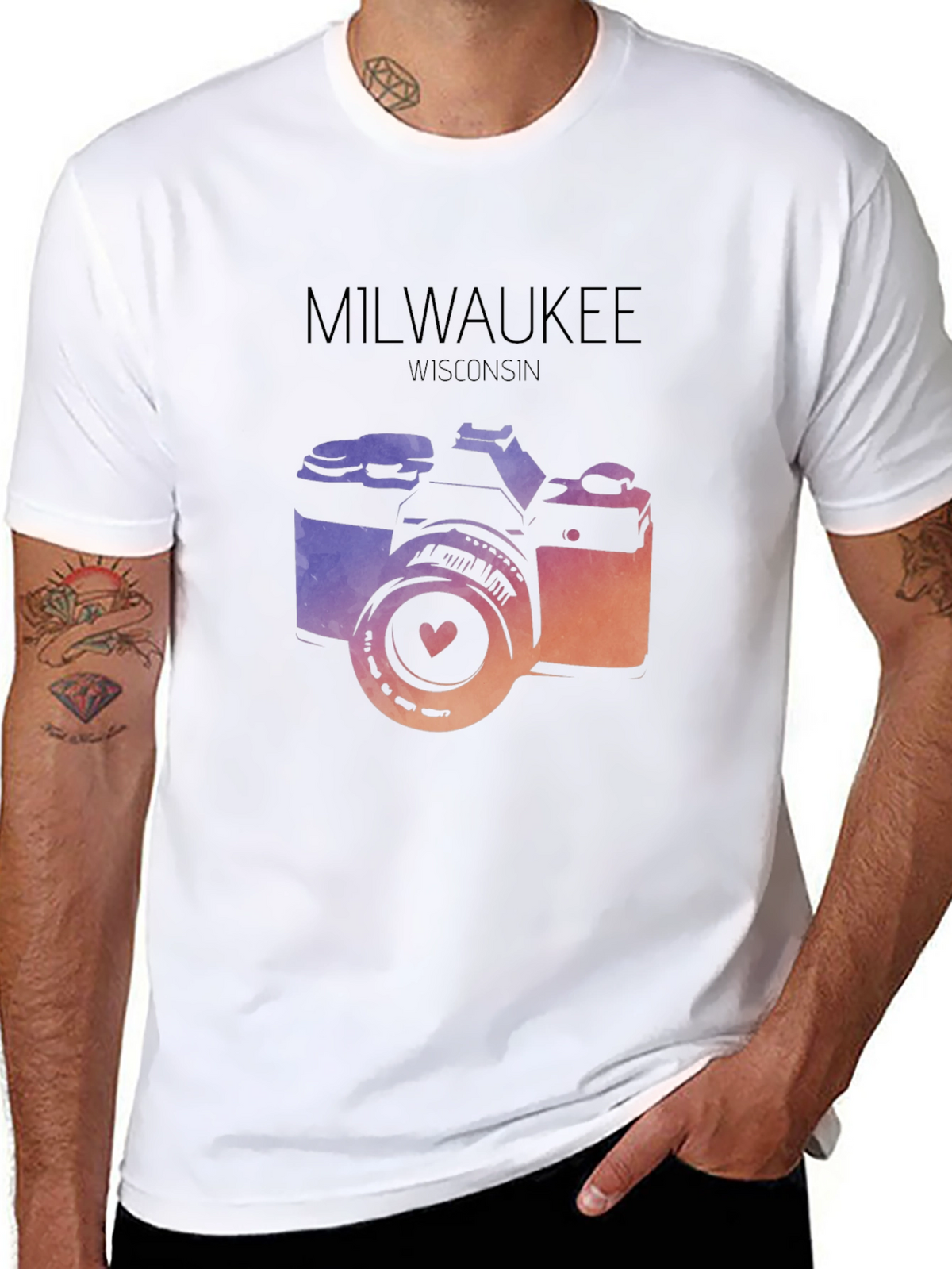 Milwaukee Camera T-Shirt - Wisconsin Love