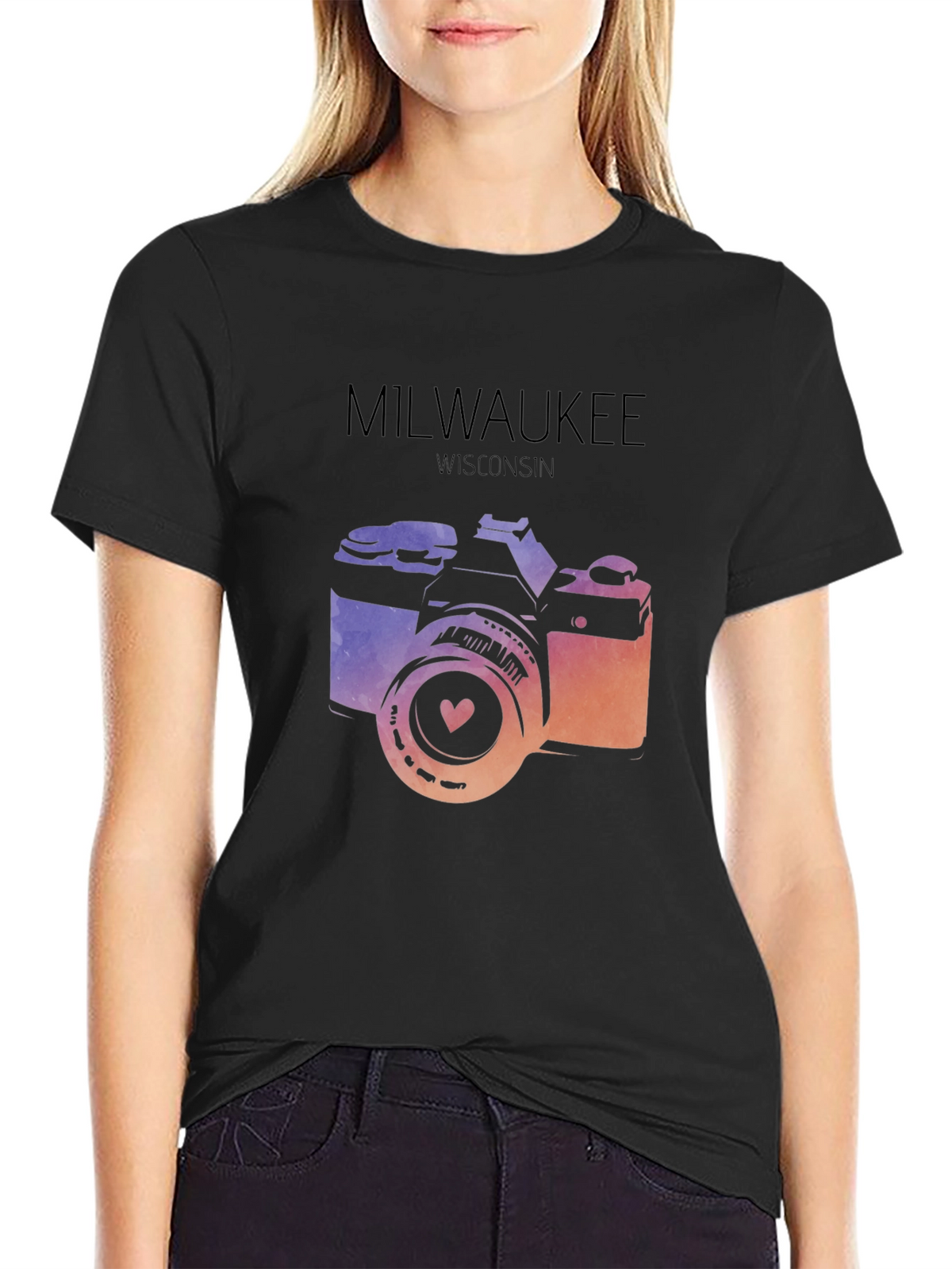 Milwaukee Camera T-Shirt - Wisconsin Love
