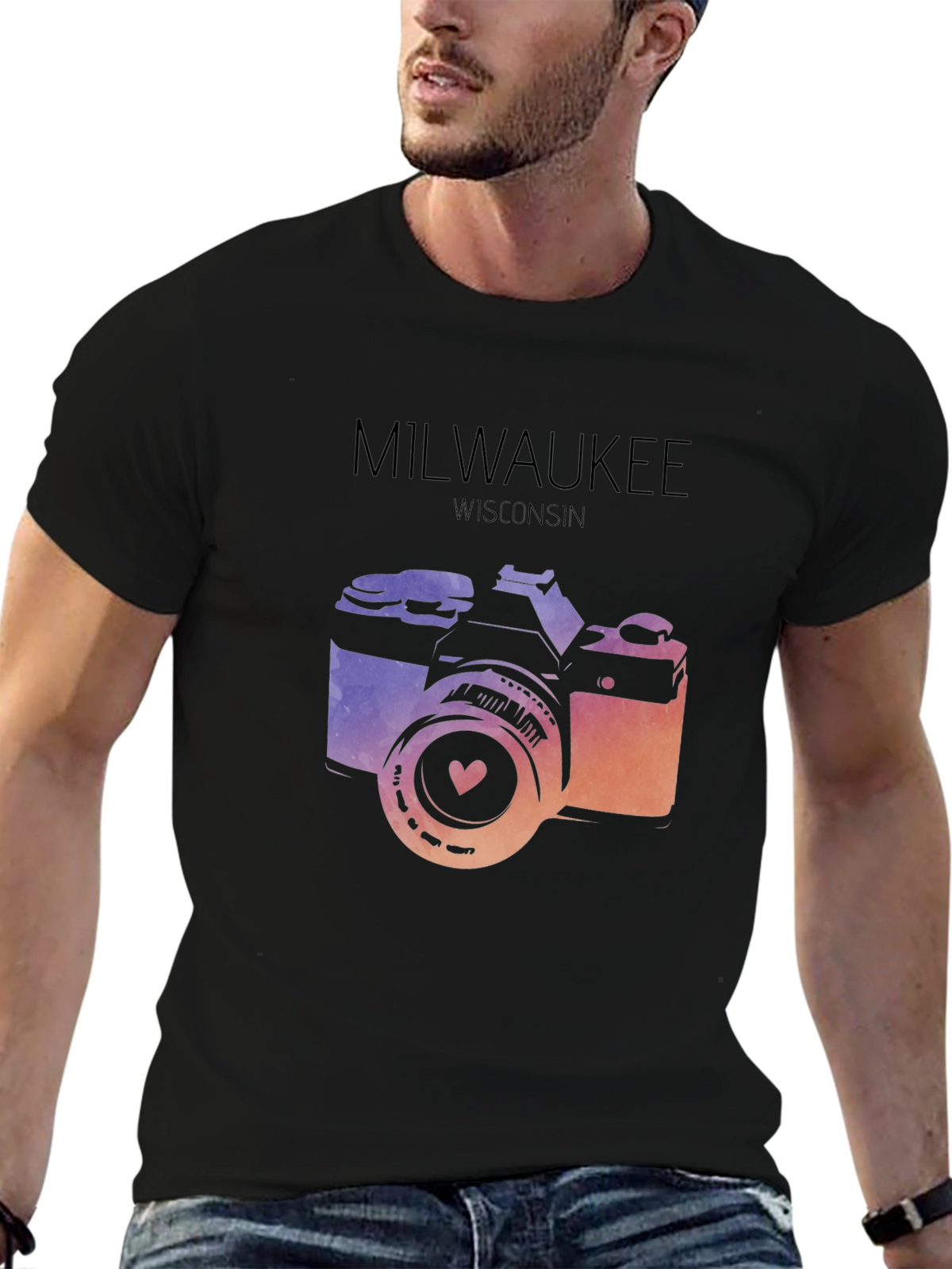 Milwaukee Camera T-Shirt - Wisconsin Love
