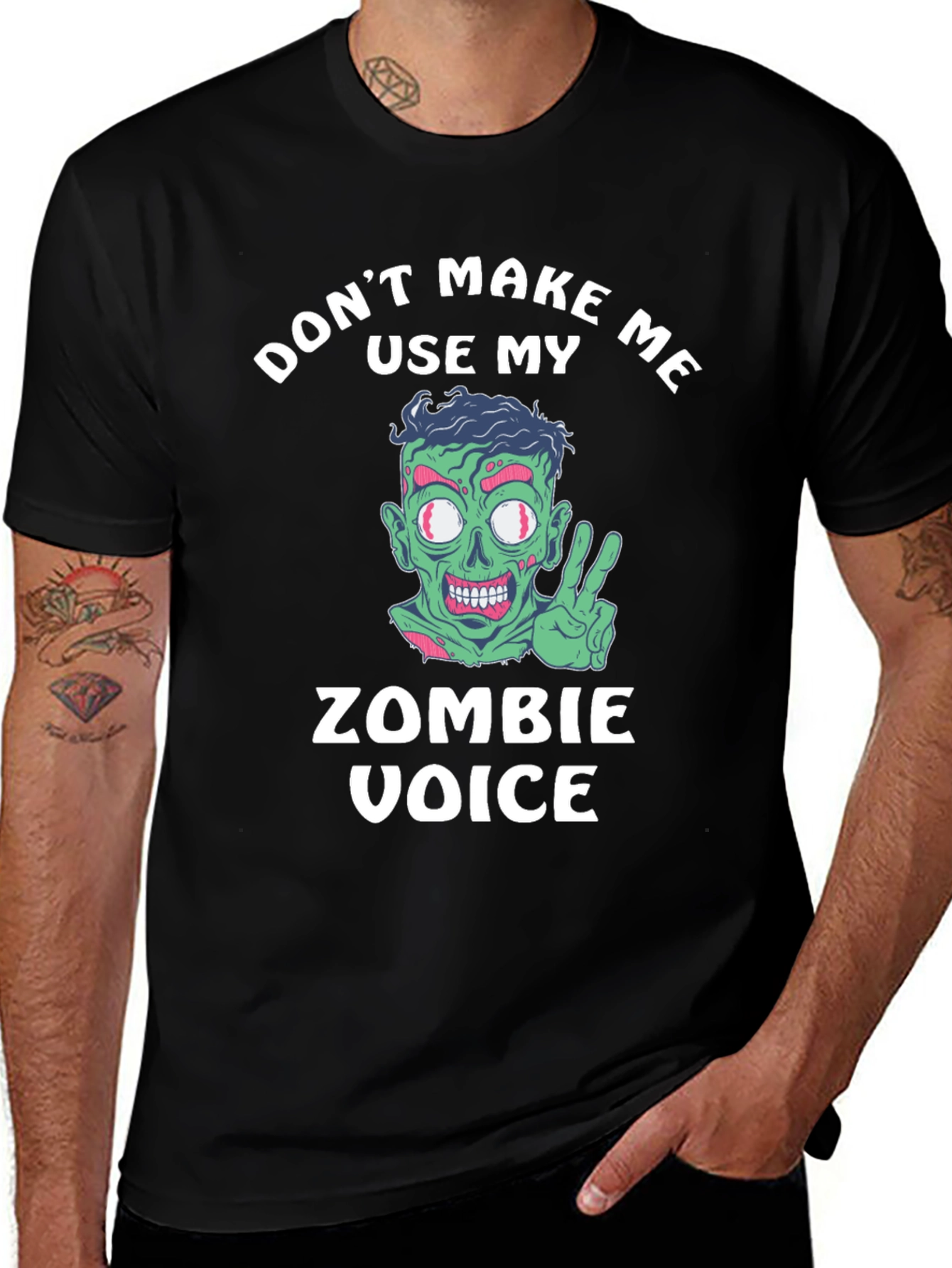 Zombie Voice T-Shirt - Funny Halloween Tee