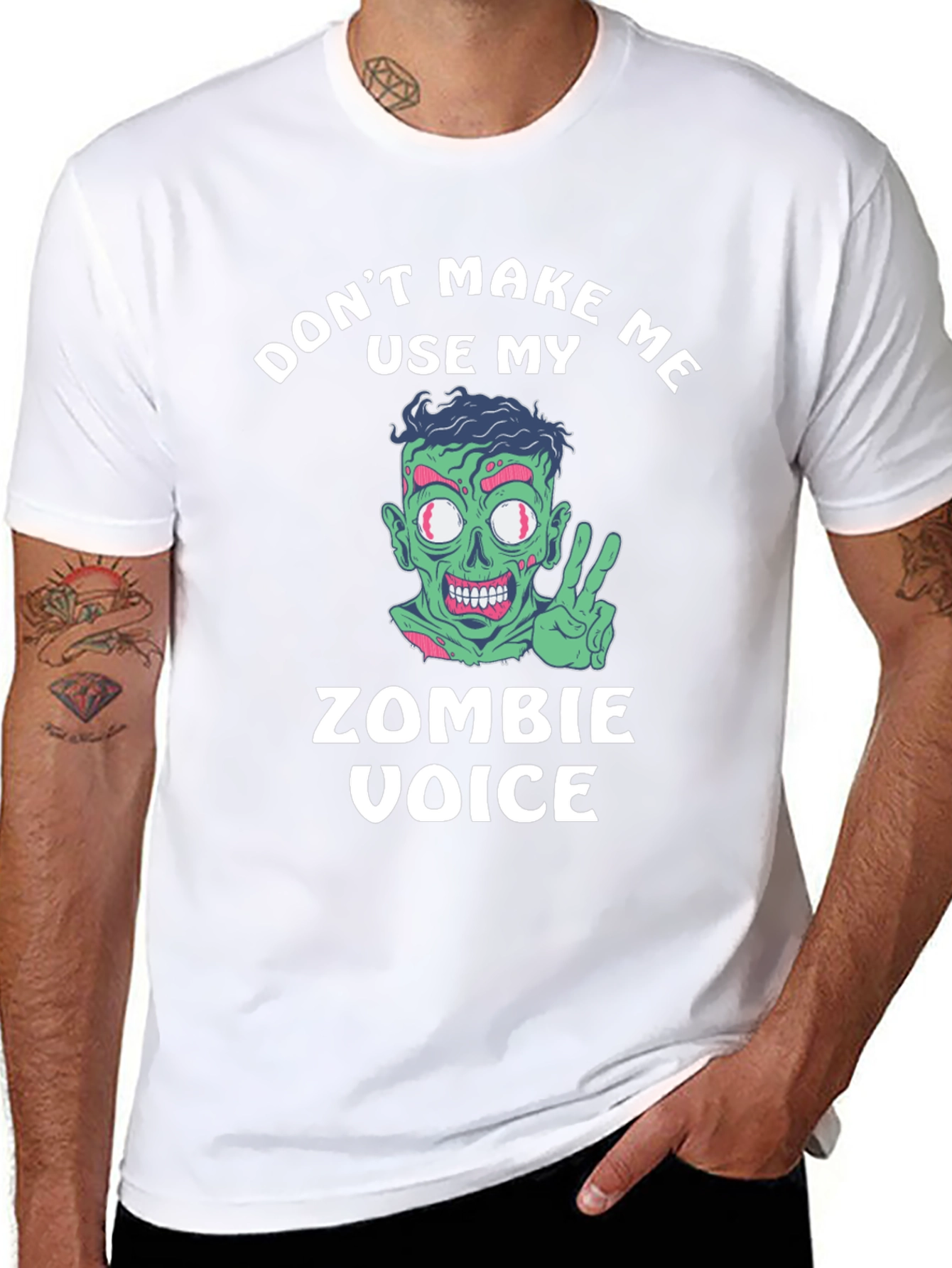 Zombie Voice T-Shirt - Funny Halloween Tee