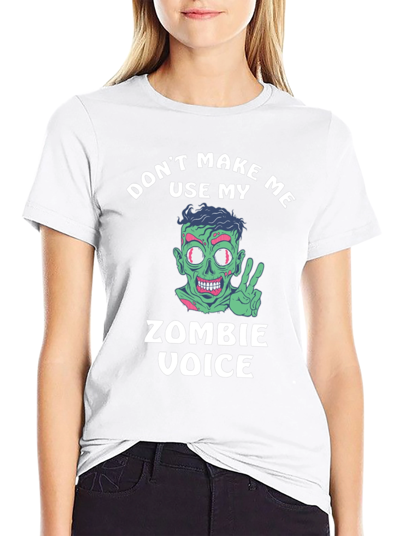 Zombie Voice T-Shirt - Funny Halloween Tee