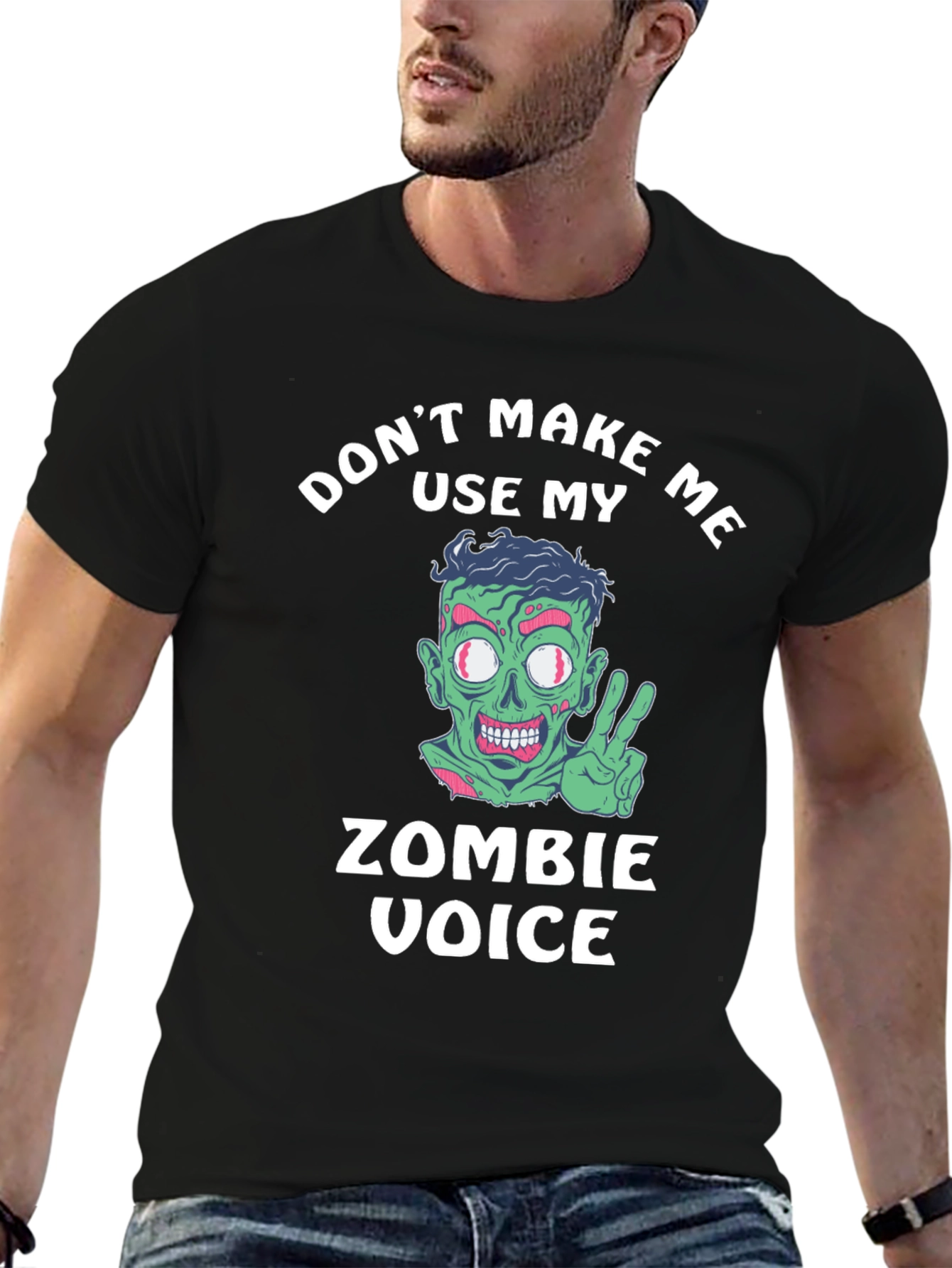Zombie Voice T-Shirt - Funny Halloween Tee