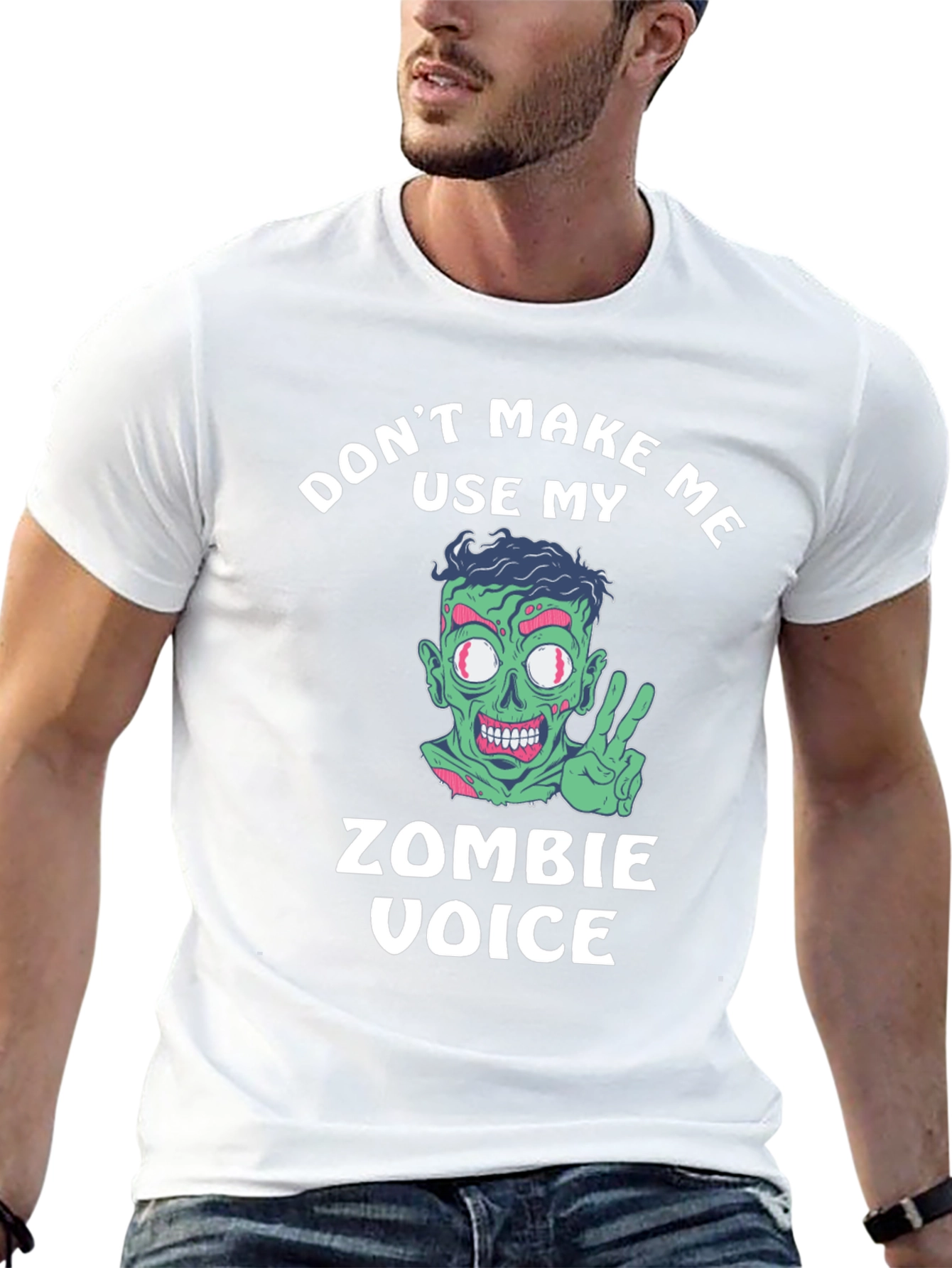 Zombie Voice T-Shirt - Funny Halloween Tee