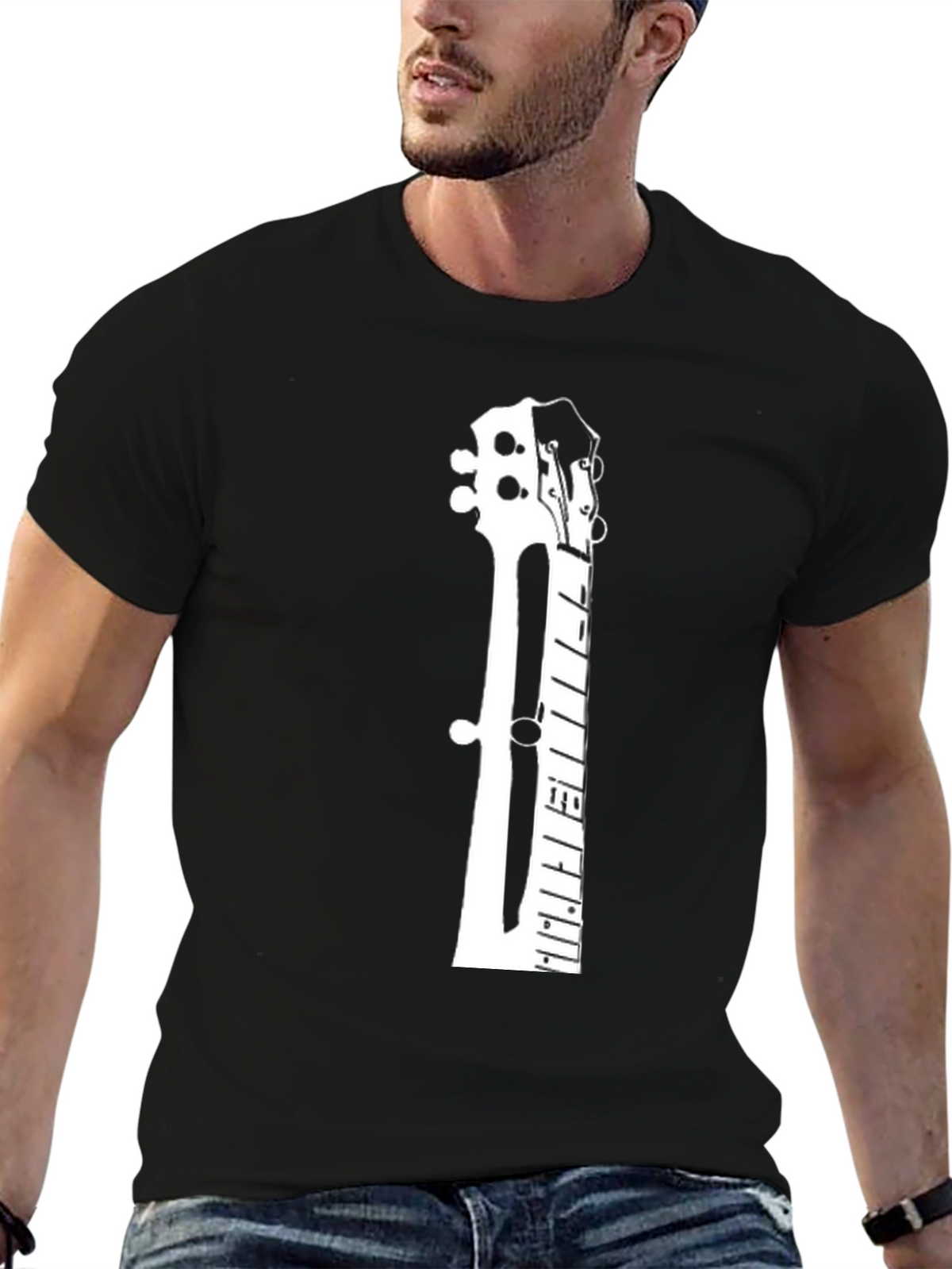 Guitar Neck Graphic T-Shirt - Music Lover Tee